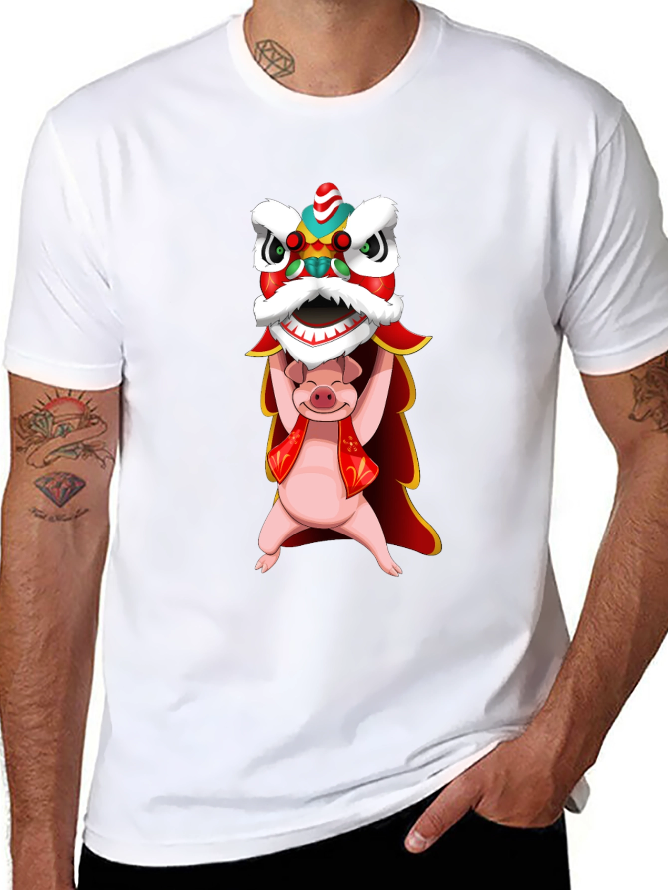 Pig Chinese Lion Dance T-Shirt