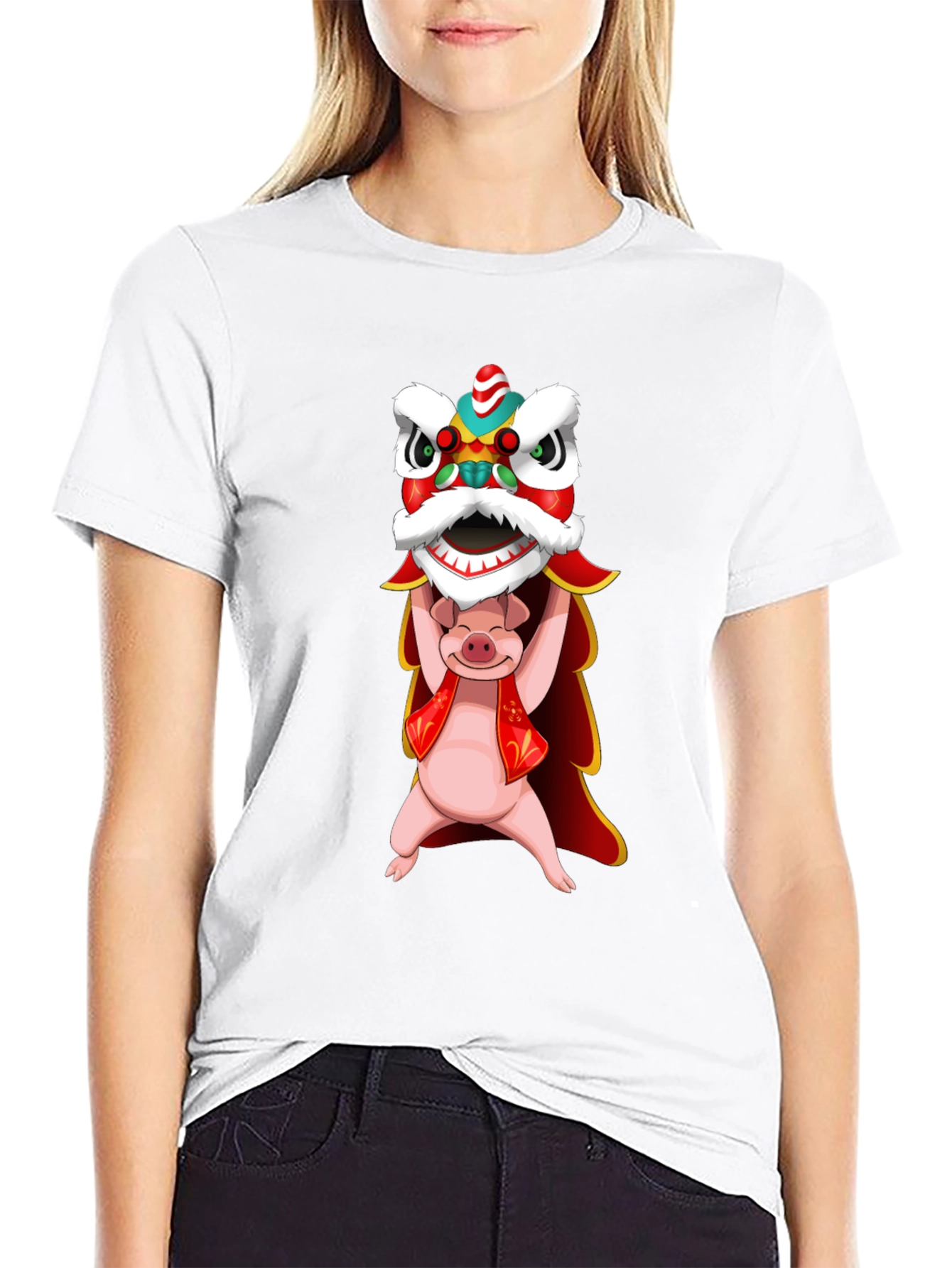 Pig Chinese Lion Dance T-Shirt