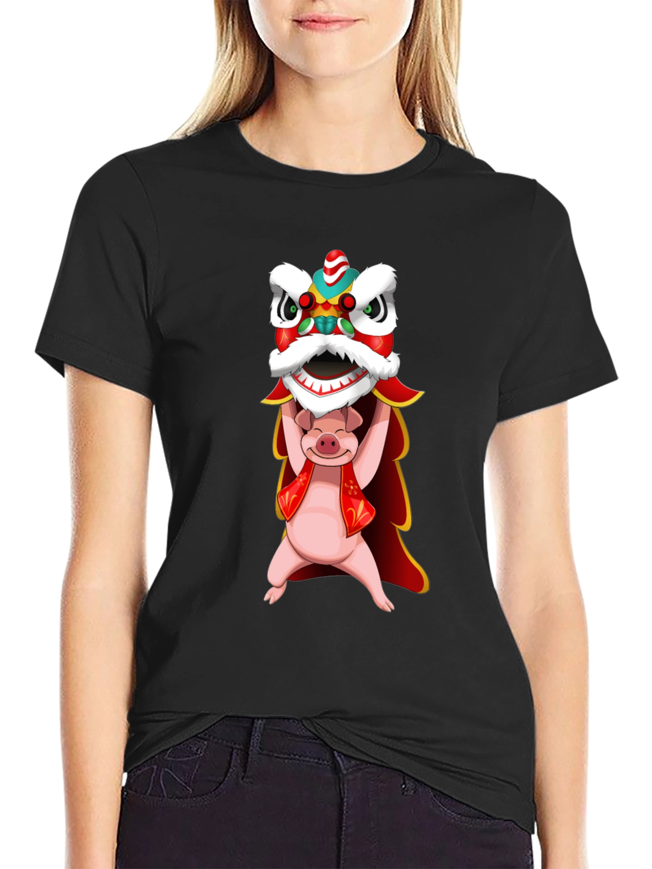Pig Chinese Lion Dance T-Shirt
