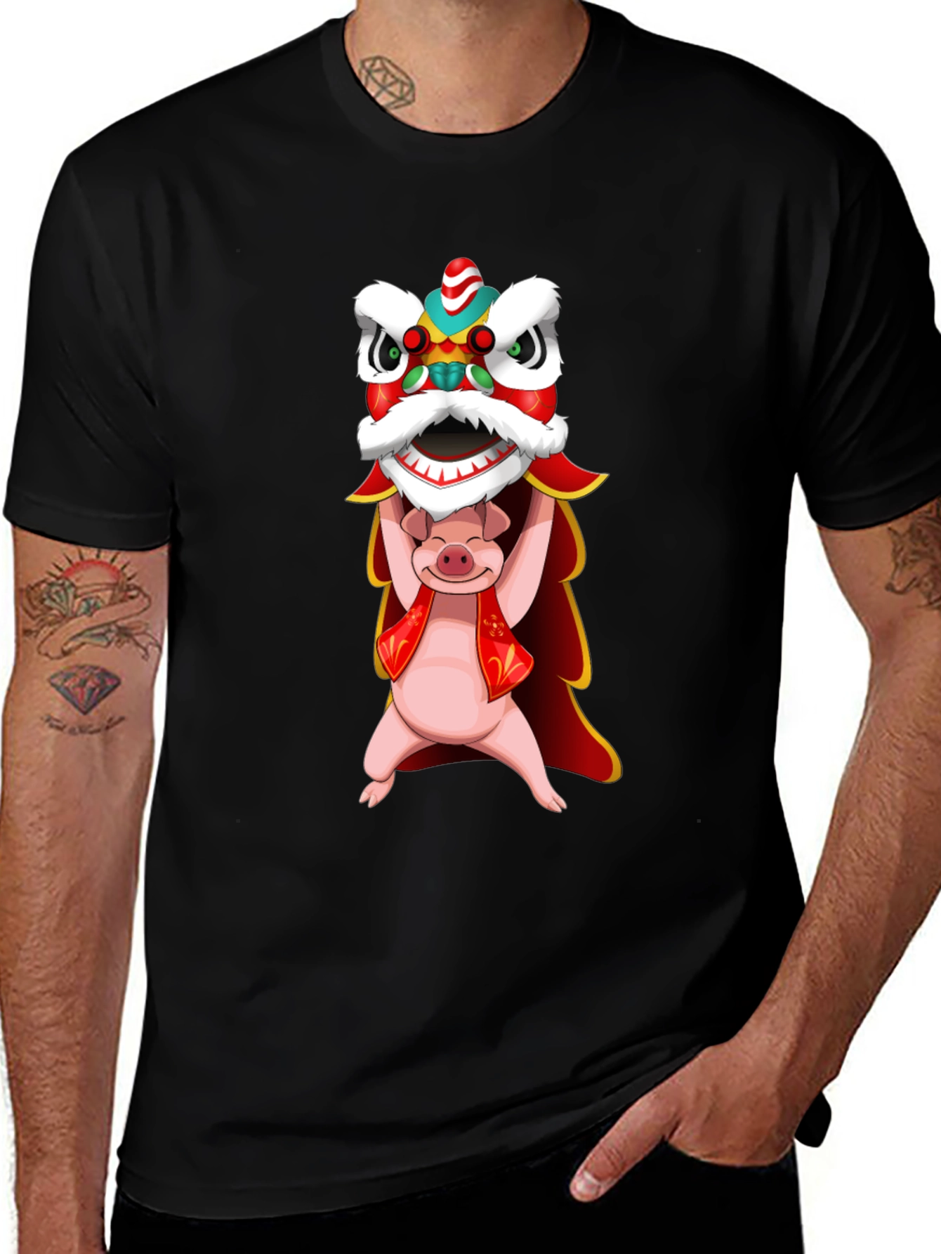 Pig Chinese Lion Dance T-Shirt