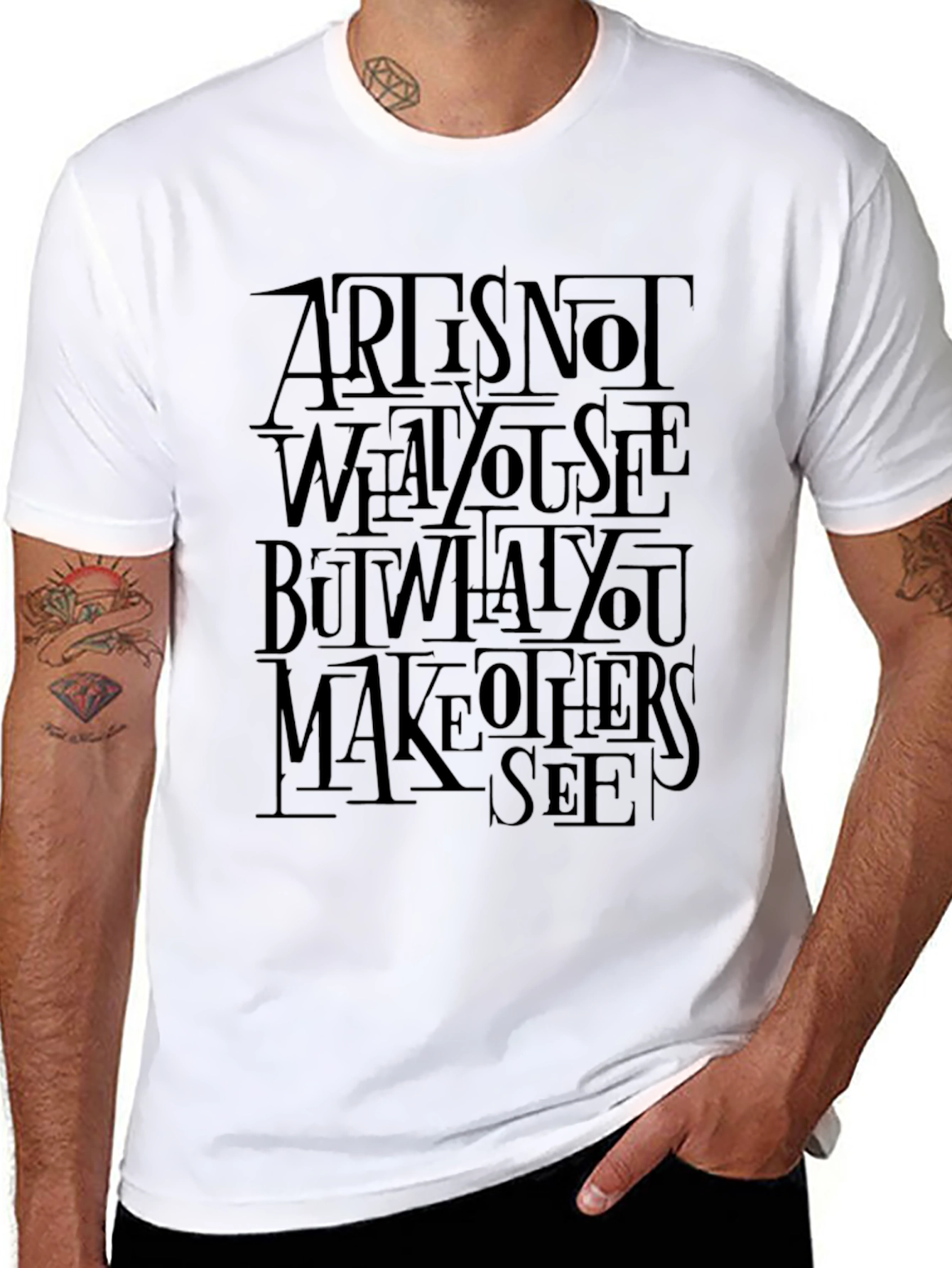 Artist Quote Graphic Black T-Shirt