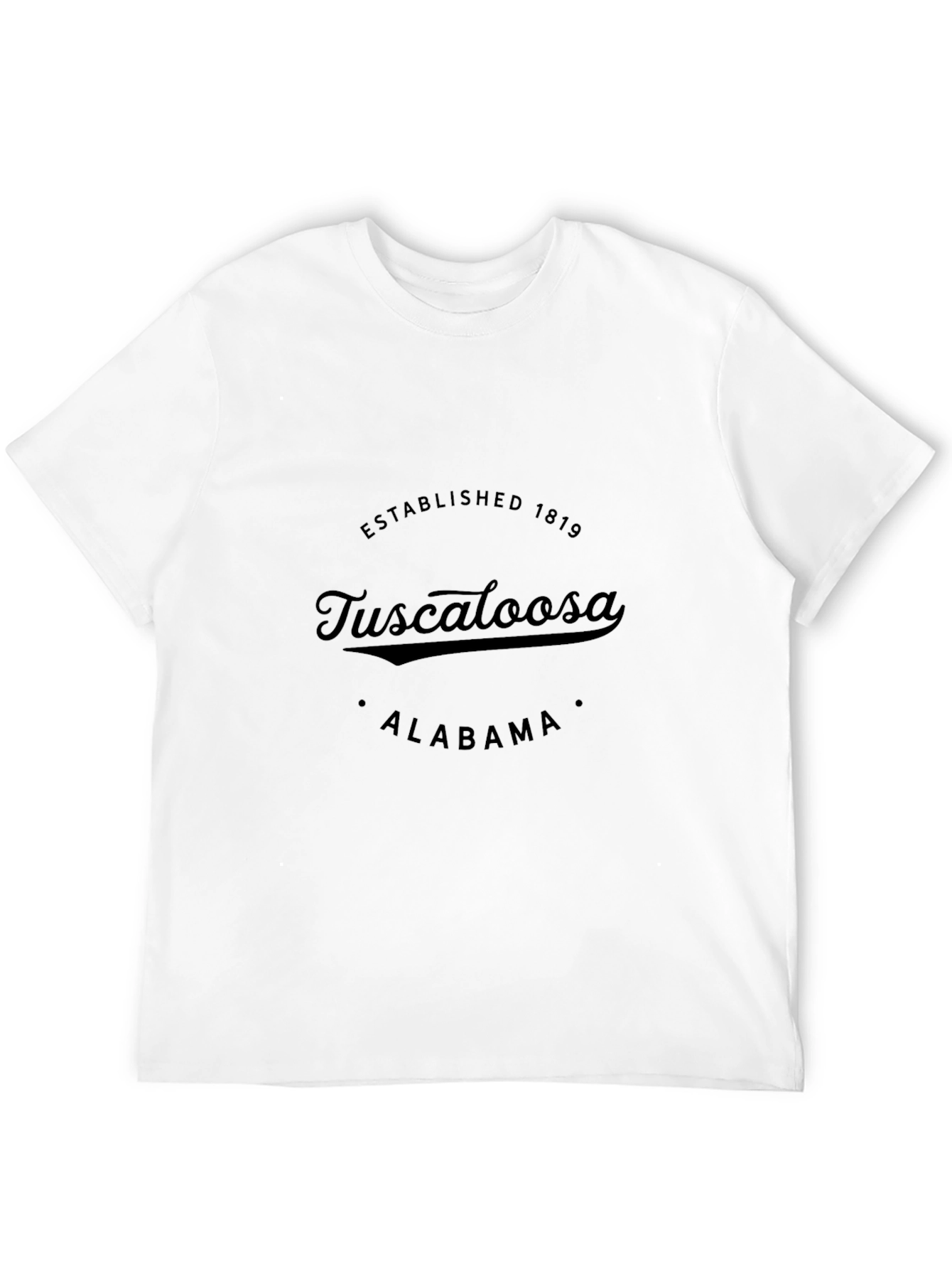 Tuscaloosa Alabama Established 1819 Black T-Shirt