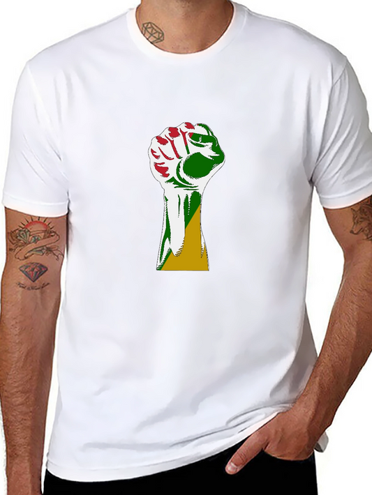 Afro Power Fist Graphic Tee - Black