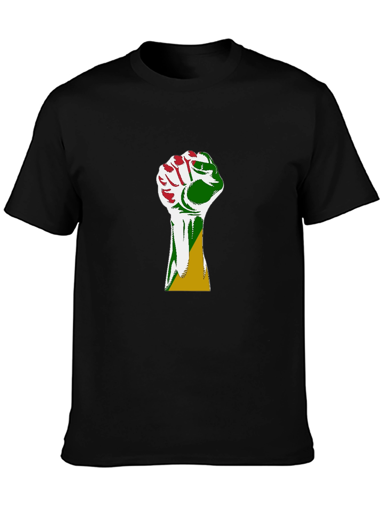 Afro Power Fist Graphic Tee - Black