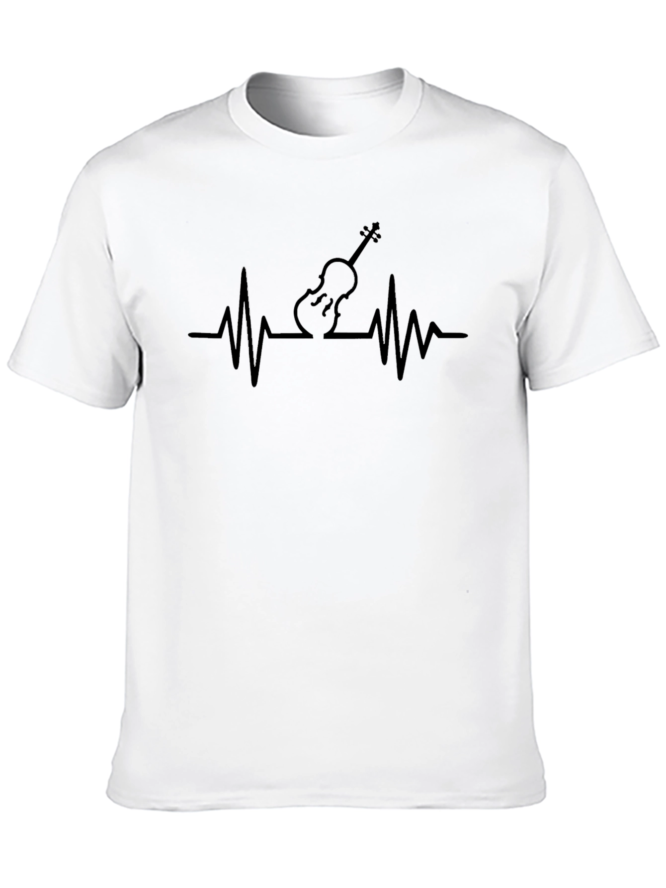 Violin Heartbeat T-Shirt - Music Lover Tee