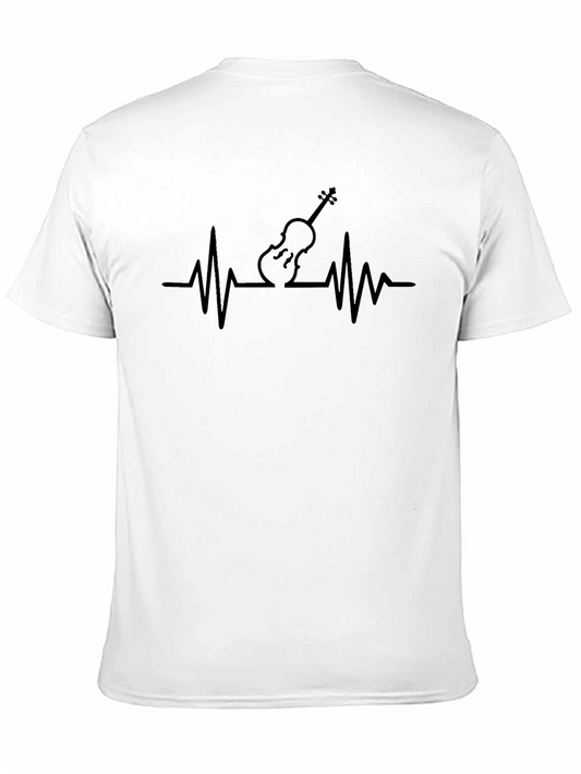 Violin Heartbeat T-Shirt - Music Lover Tee