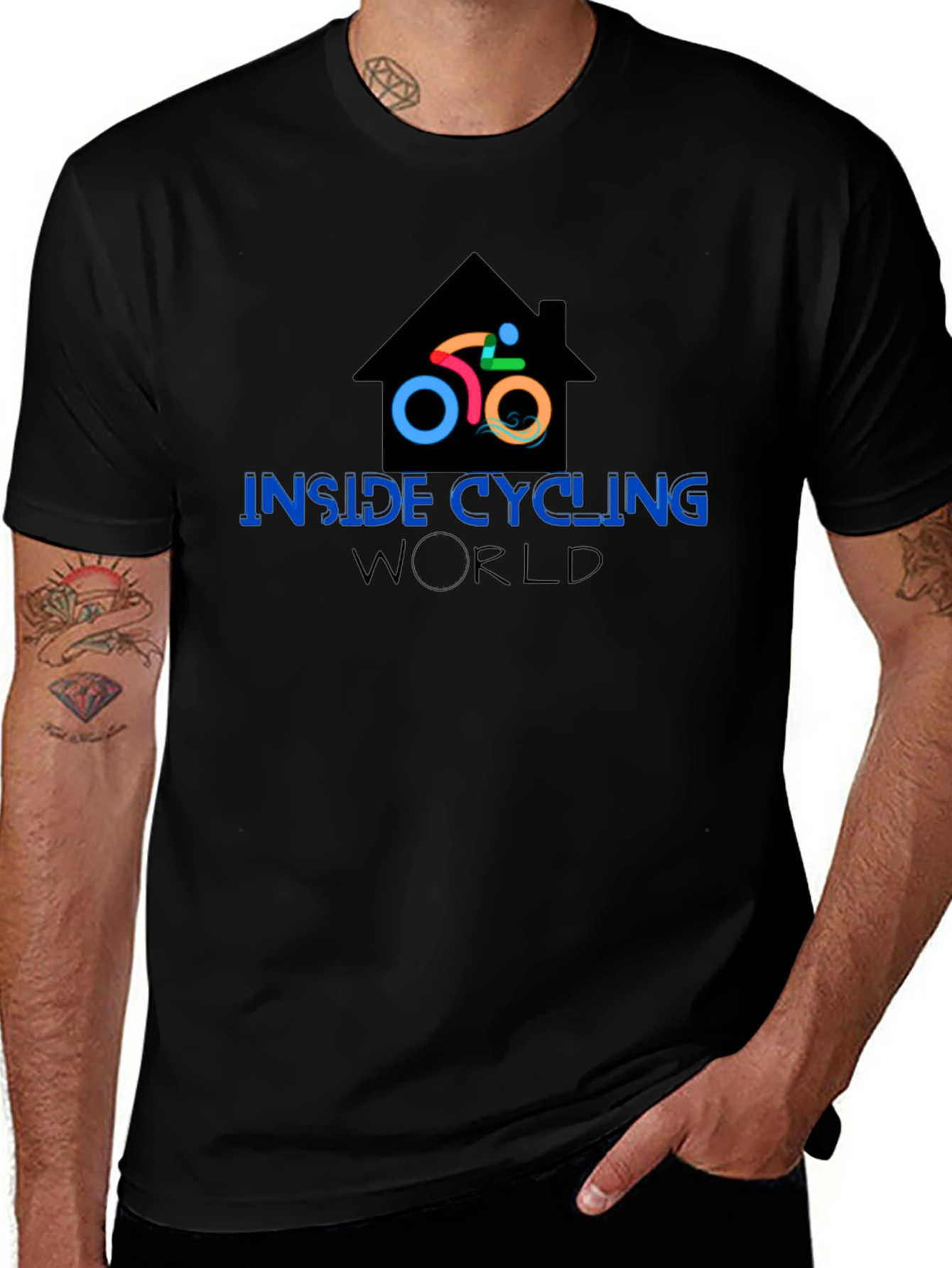 Inside Cycling World T-Shirt - Black