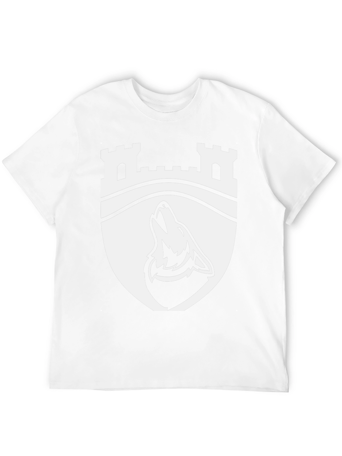 Wolf Crest Graphic Tee - Black Cotton Blend