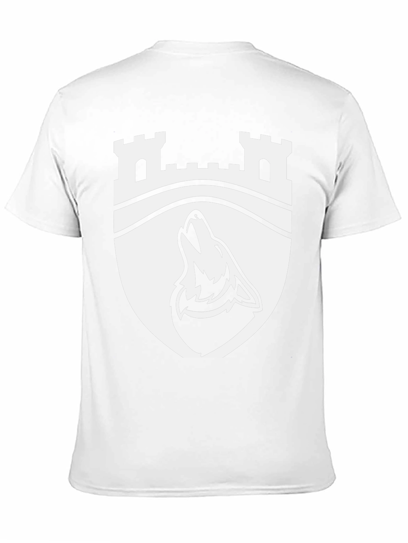 Wolf Crest Graphic Tee - Black Cotton Blend