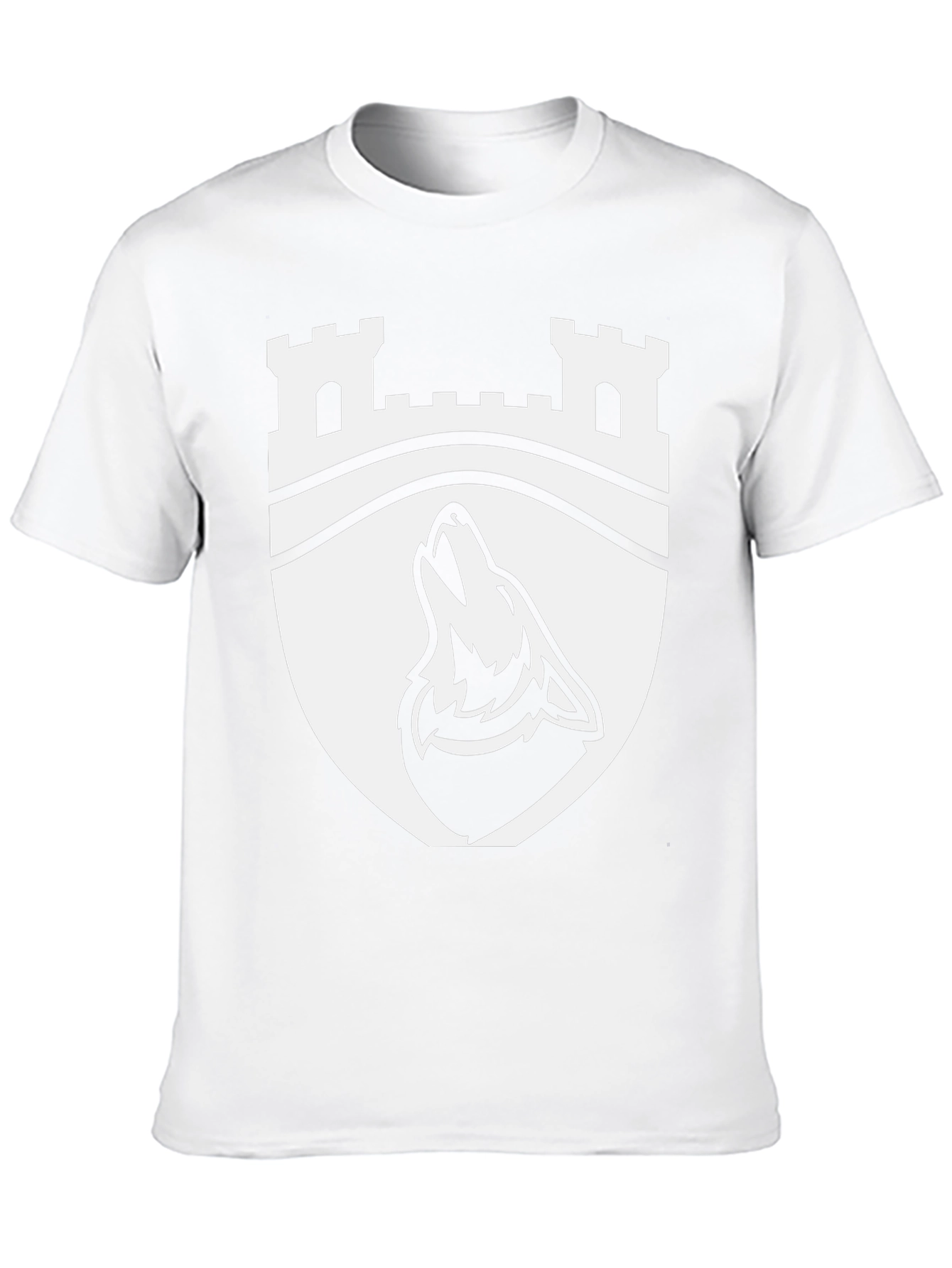 Wolf Crest Graphic Tee - Black Cotton Blend