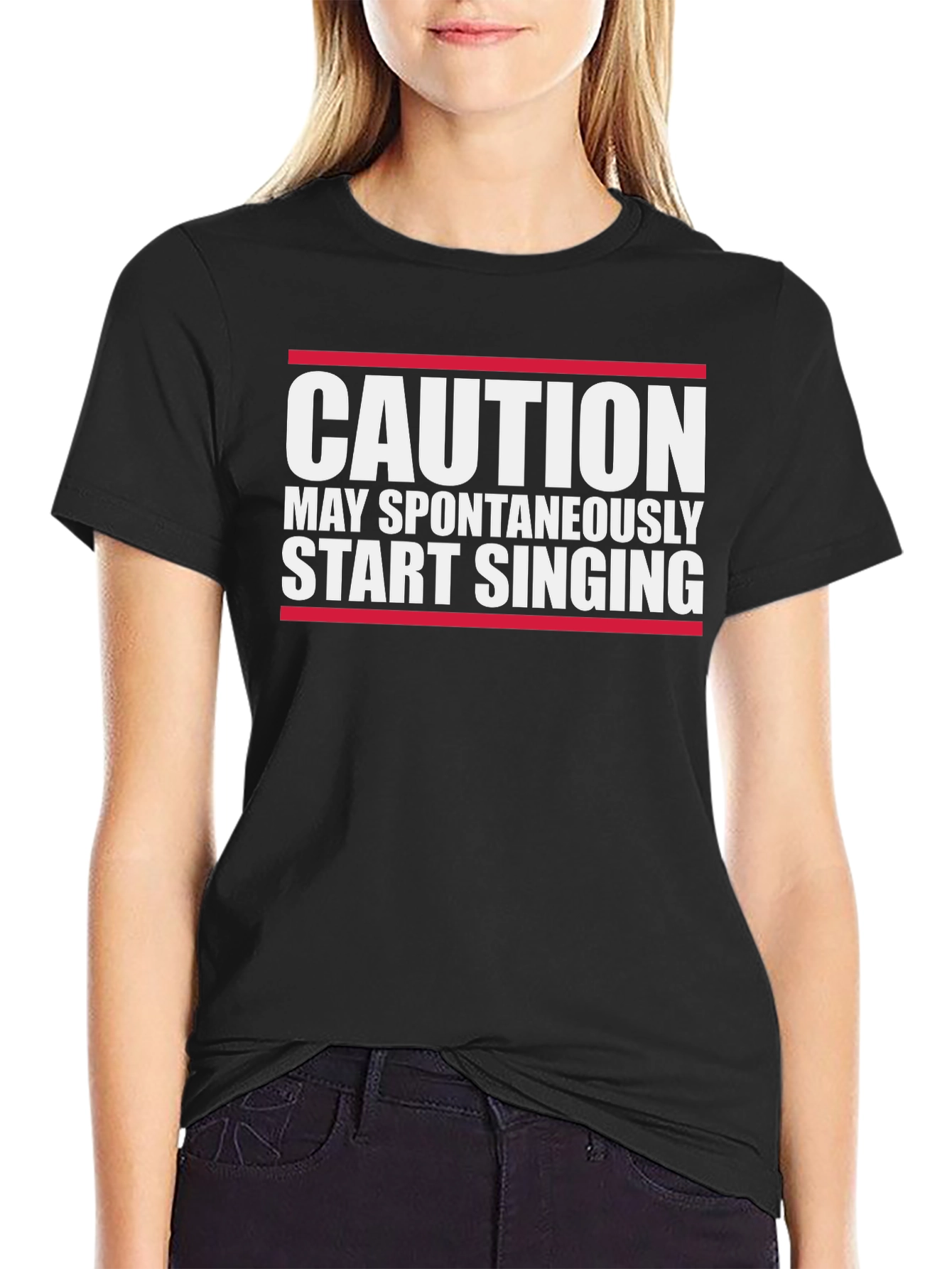 Caution May Start Singing Graphic T-Shirt
