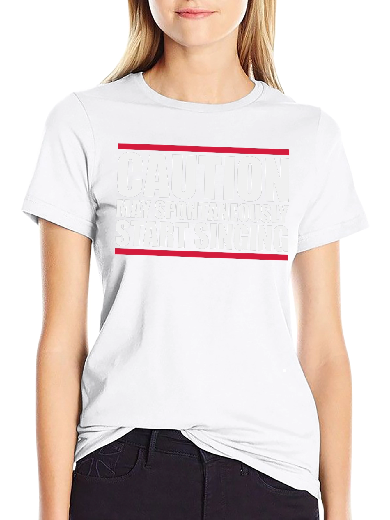 Caution May Start Singing Graphic T-Shirt