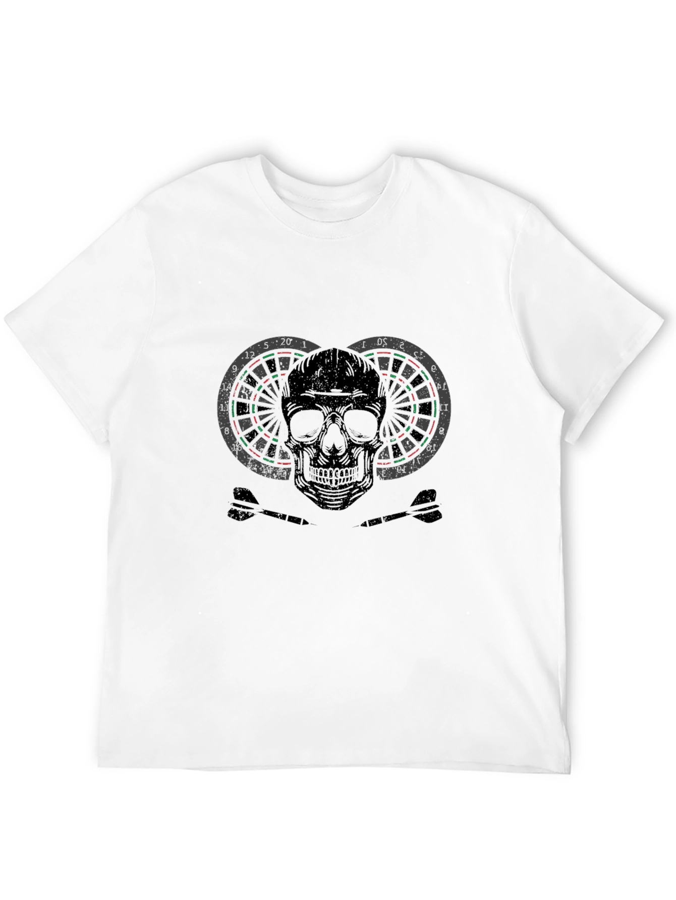 Dartboard Skull Graphic T-Shirt