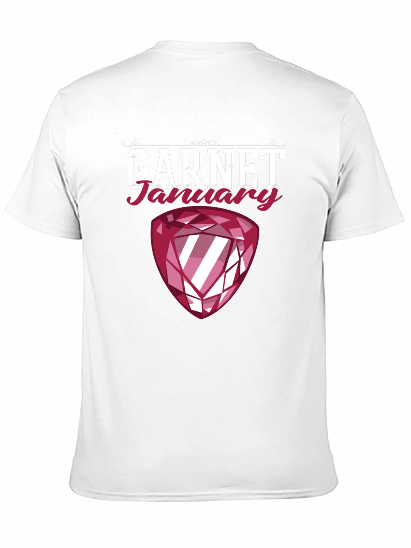 Garnet January Birthstone Black T-Shirt