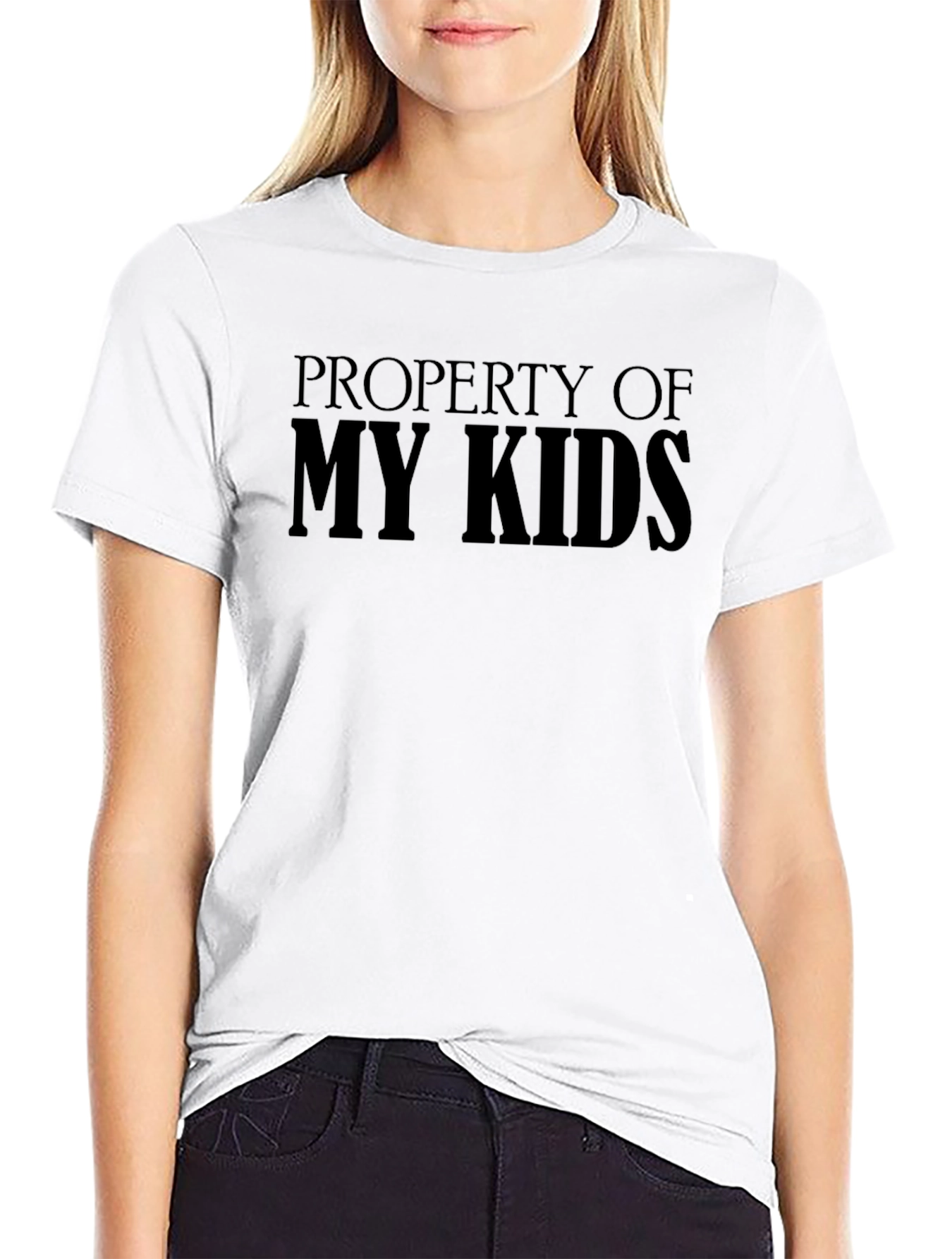 Property of My Kids Black Graphic T-Shirt