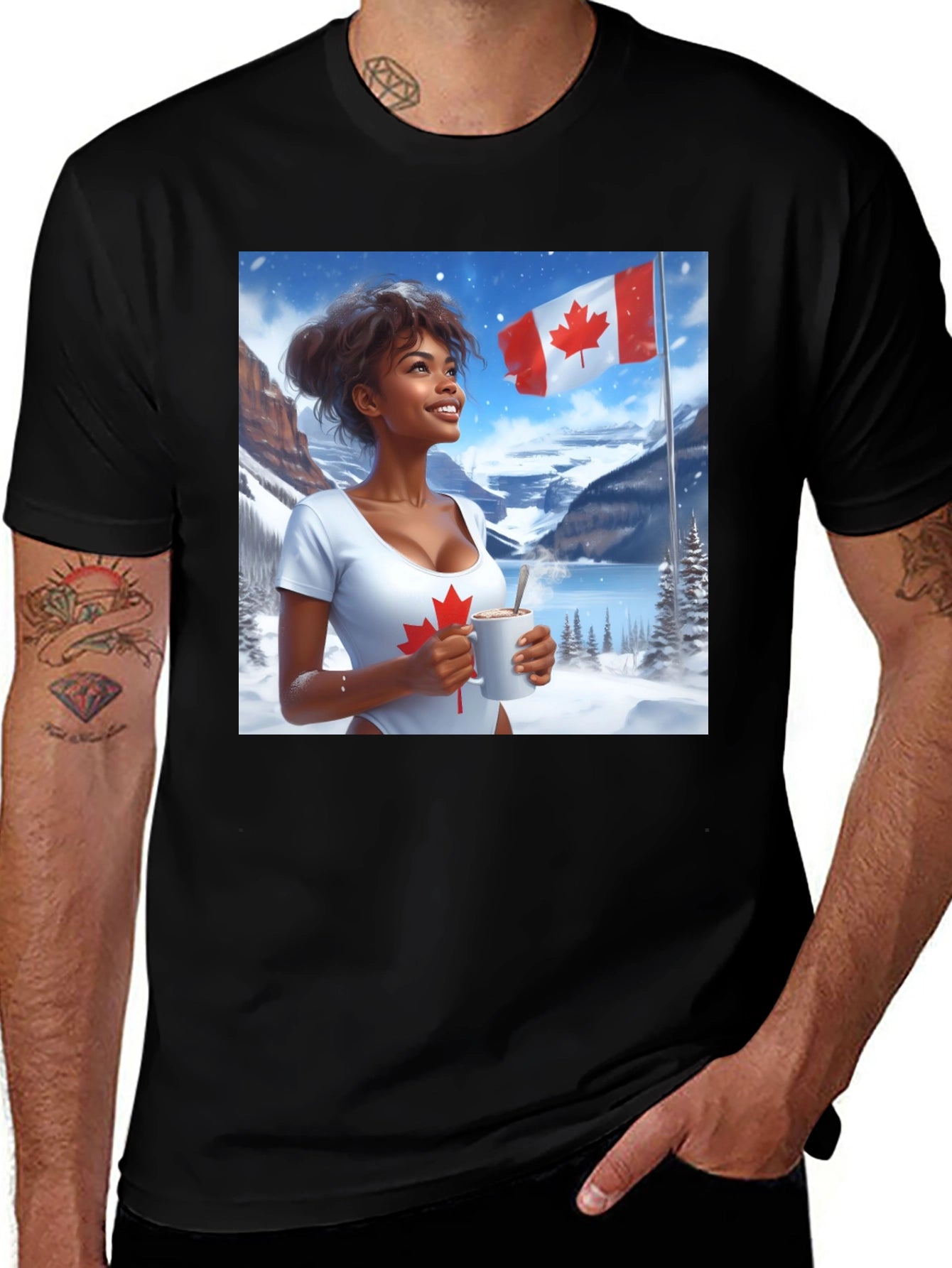 Canadian Pride T-Shirt - Winter Scene