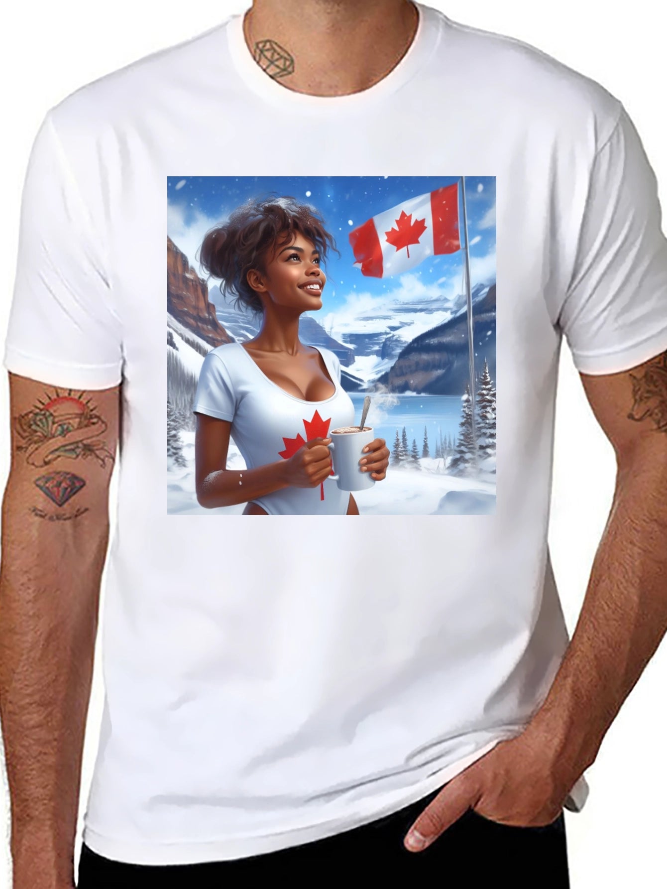 Canadian Pride T-Shirt - Winter Scene