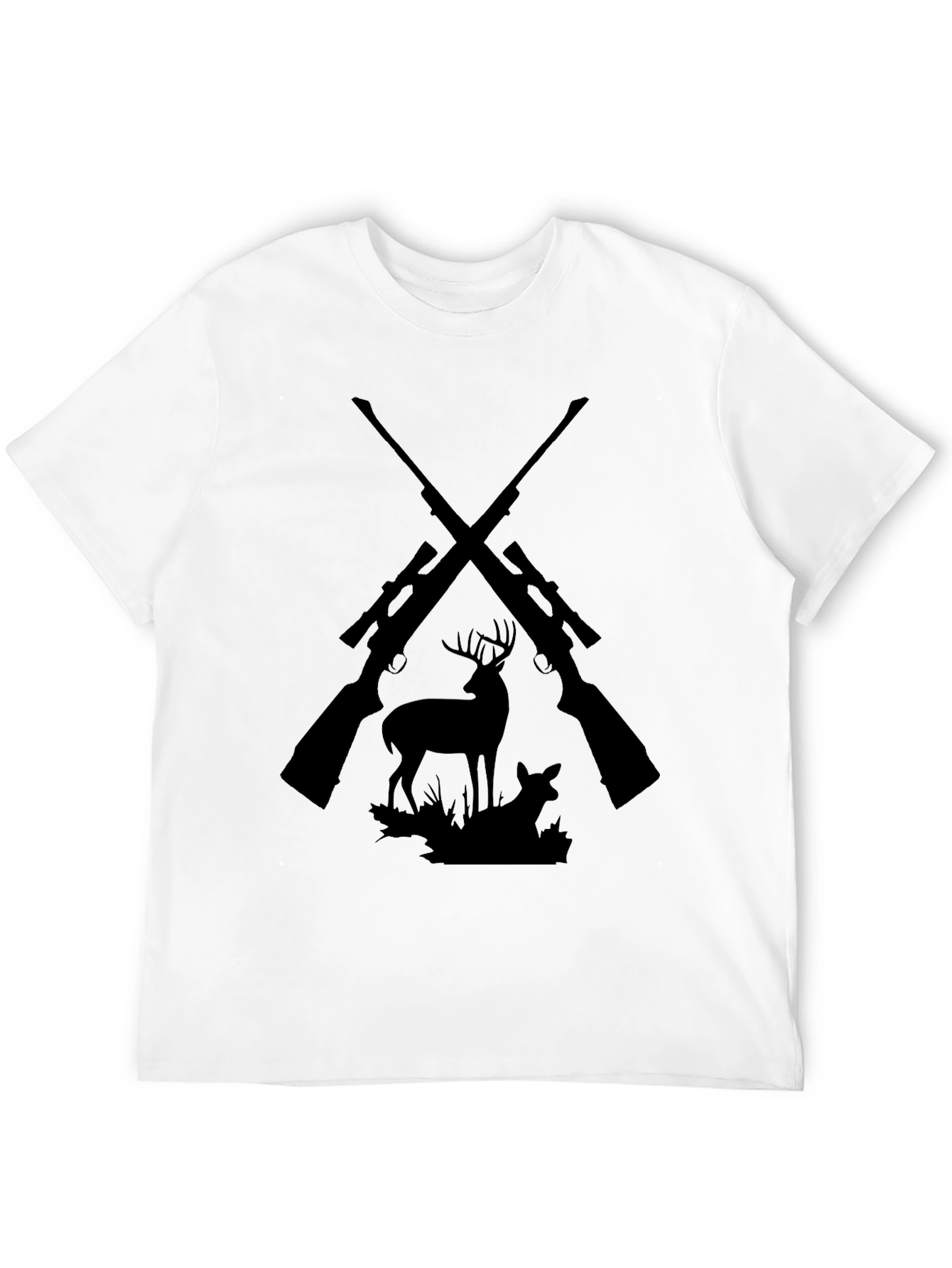 Hunting Graphic Tee - Deer & Rifles