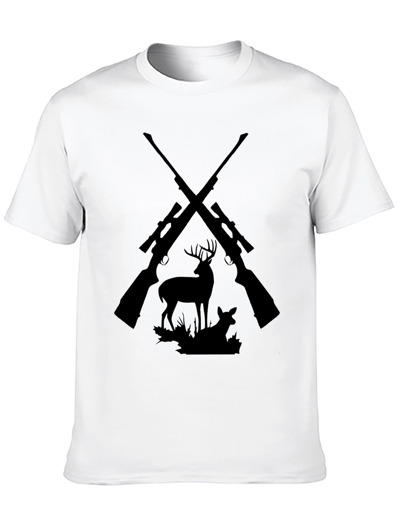Hunting Graphic Tee - Deer & Rifles