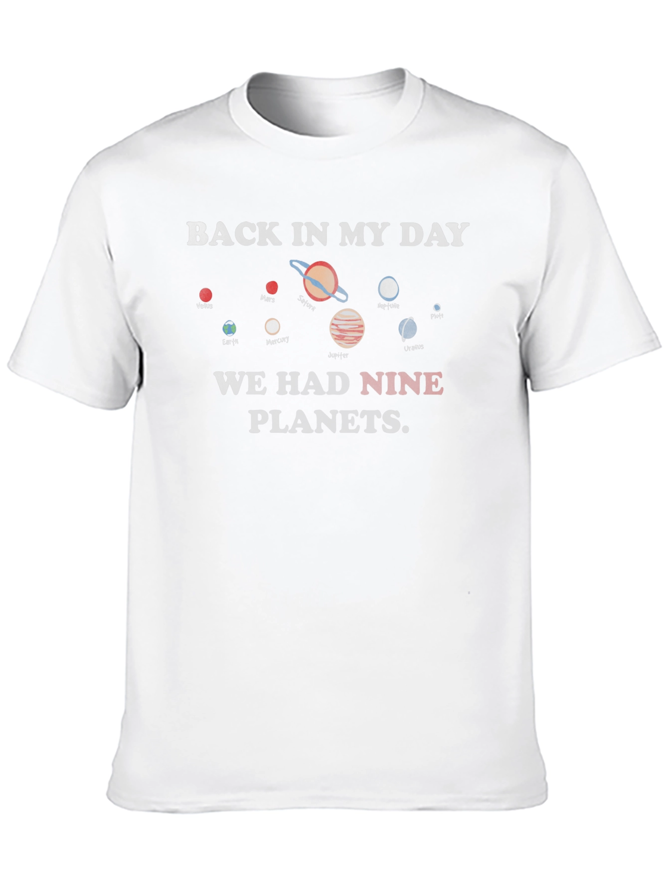Nine Planets T-Shirt - Retro Space Tee
