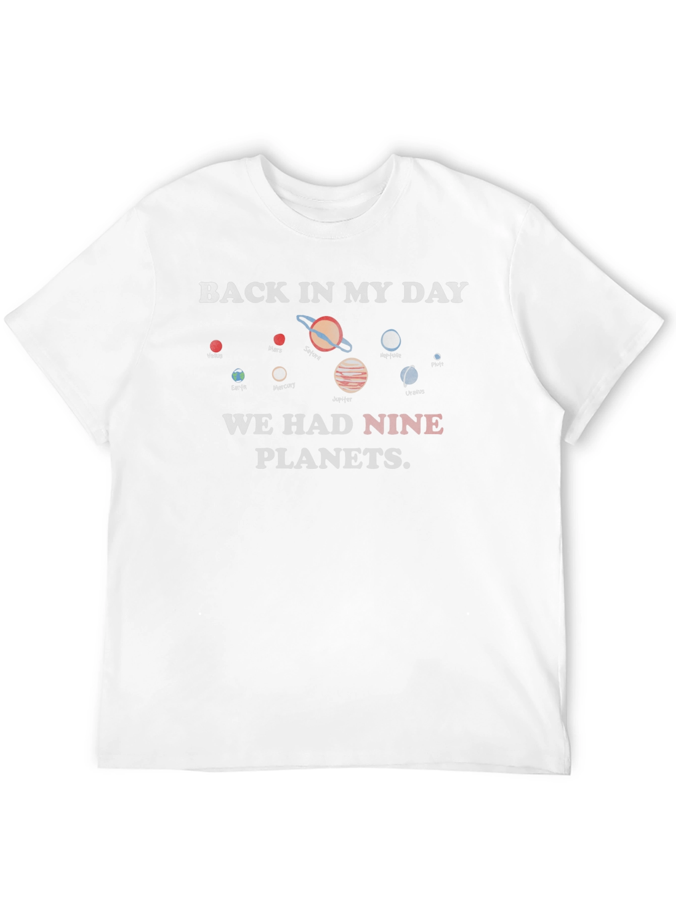 Nine Planets T-Shirt - Retro Space Tee