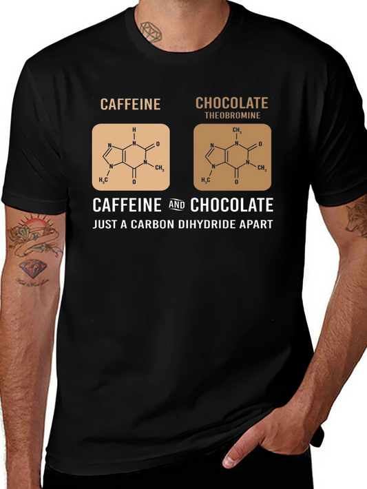 Caffeine & Chocolate Molecule Graphic T-Shirt