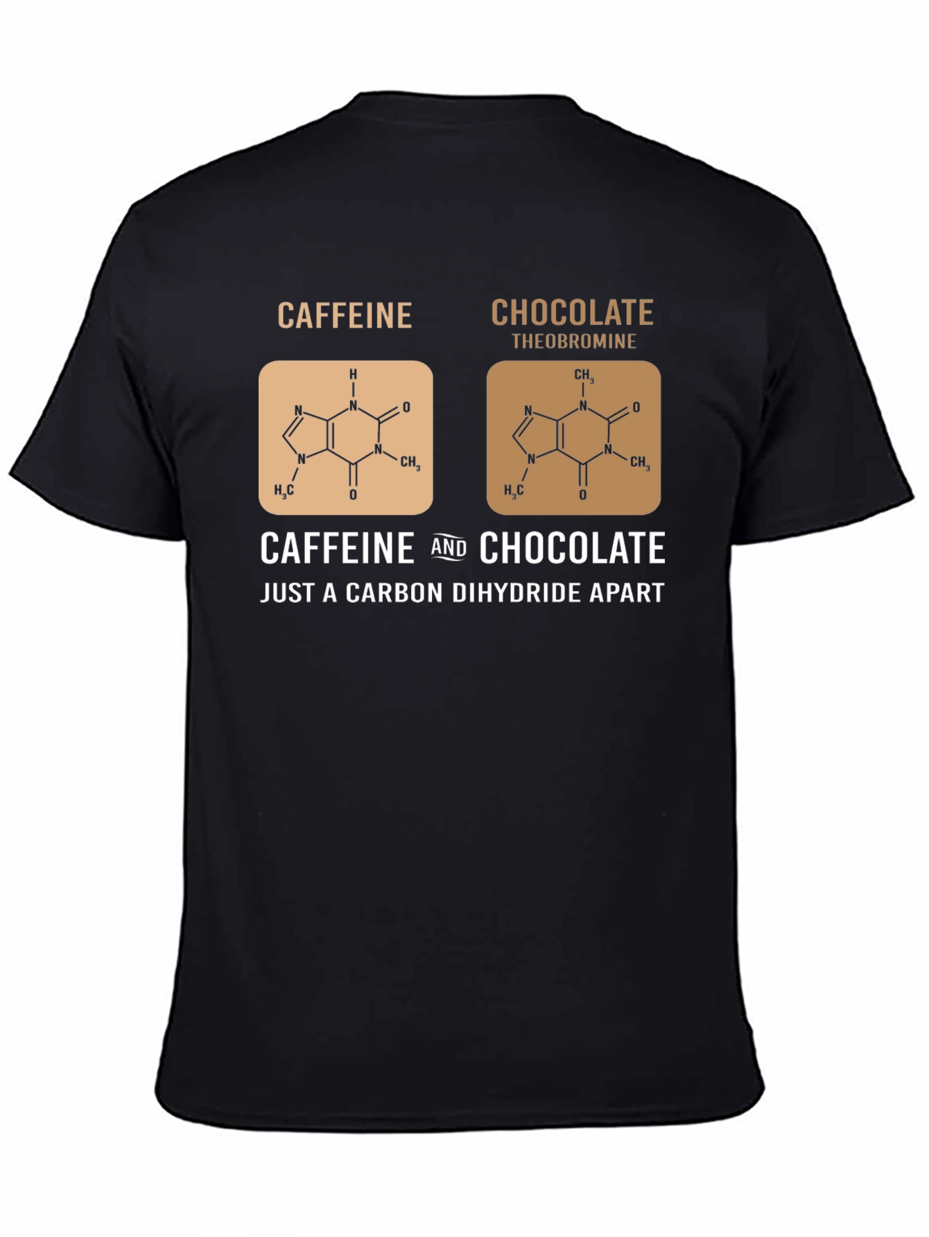 Caffeine & Chocolate Molecule Graphic T-Shirt