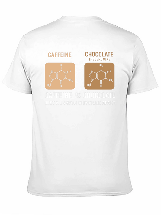 Caffeine & Chocolate Molecule Graphic T-Shirt