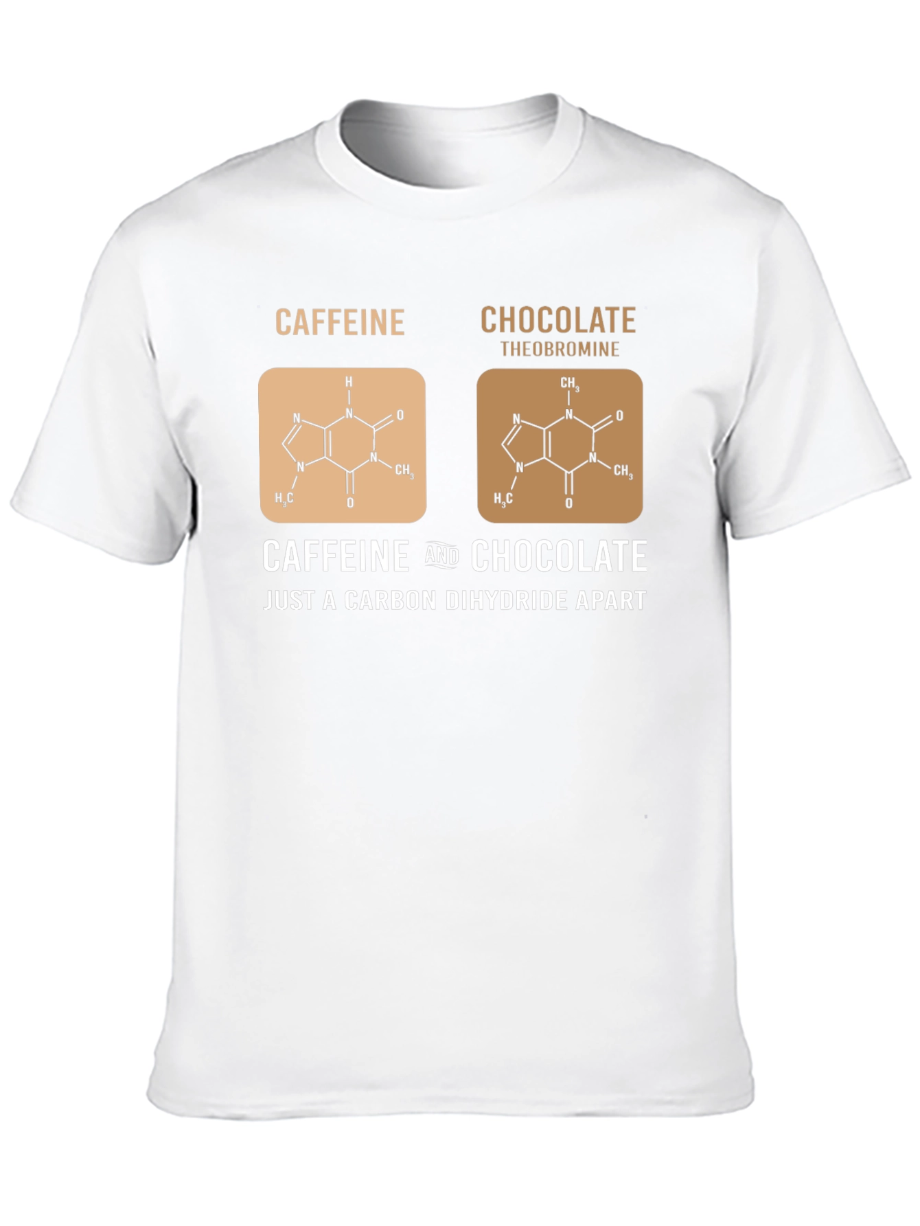 Caffeine & Chocolate Molecule Graphic T-Shirt