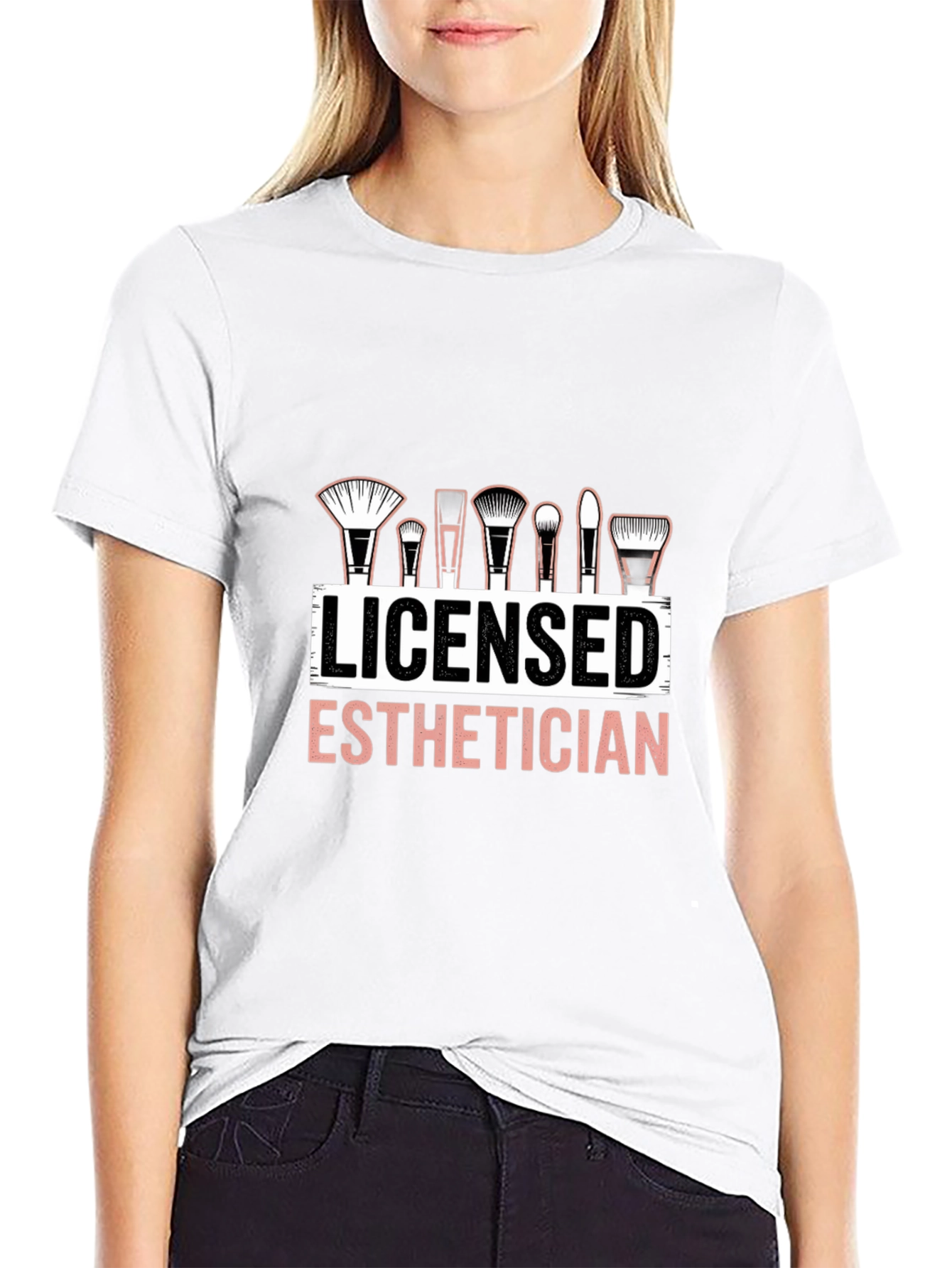 Licensed Esthetician T-Shirt Makeup Artist Cosmetology Tee
