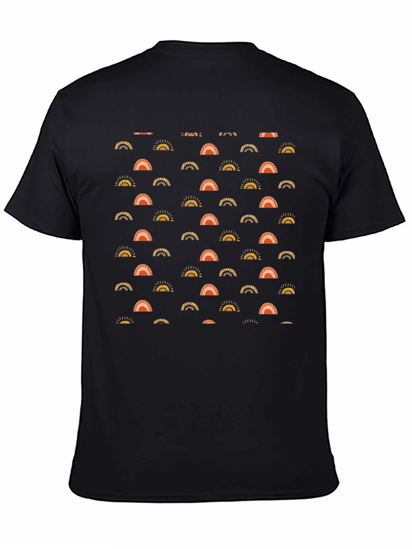 Patterned Black T-Shirt