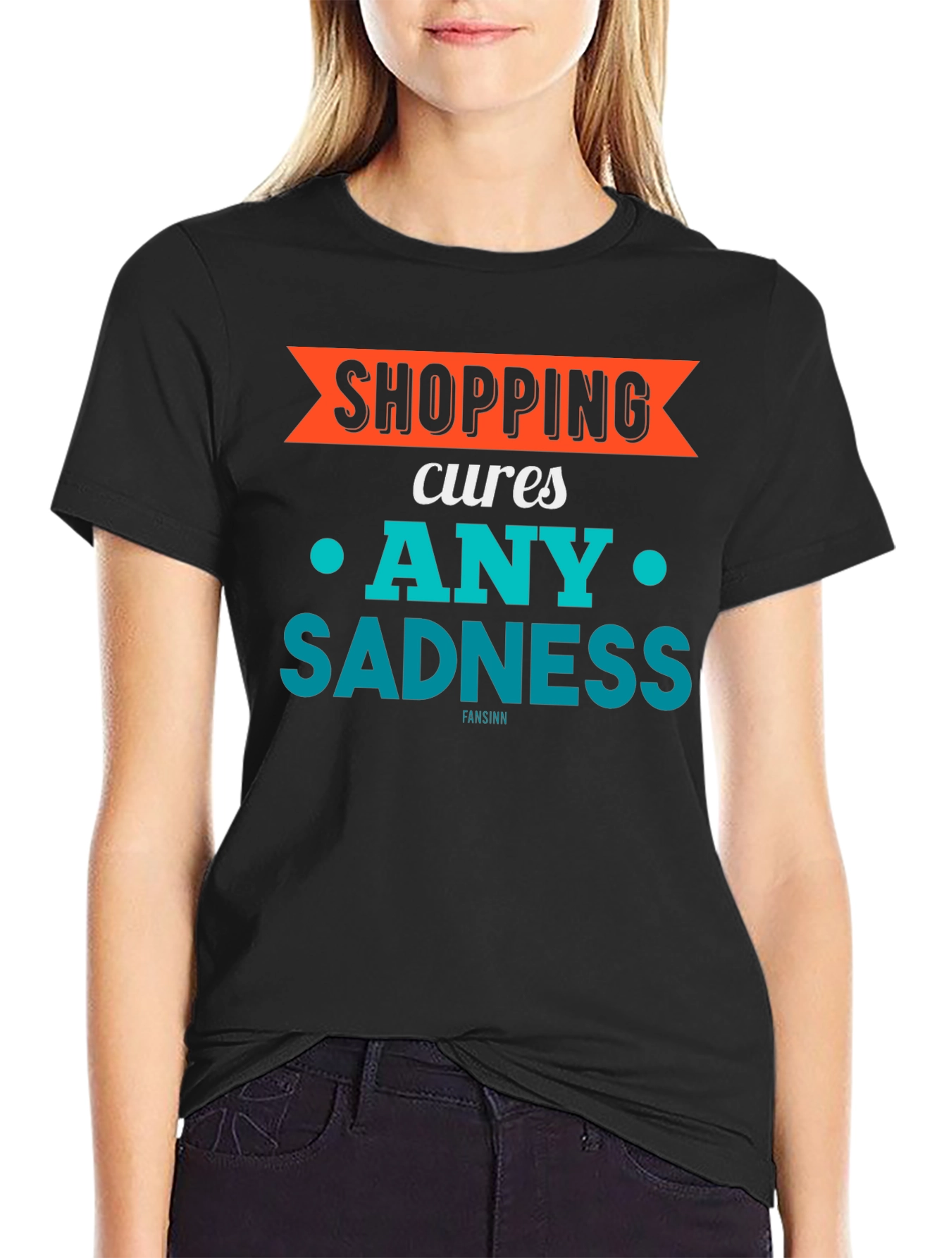 Shopping Cures Sadness Graphic T-Shirt