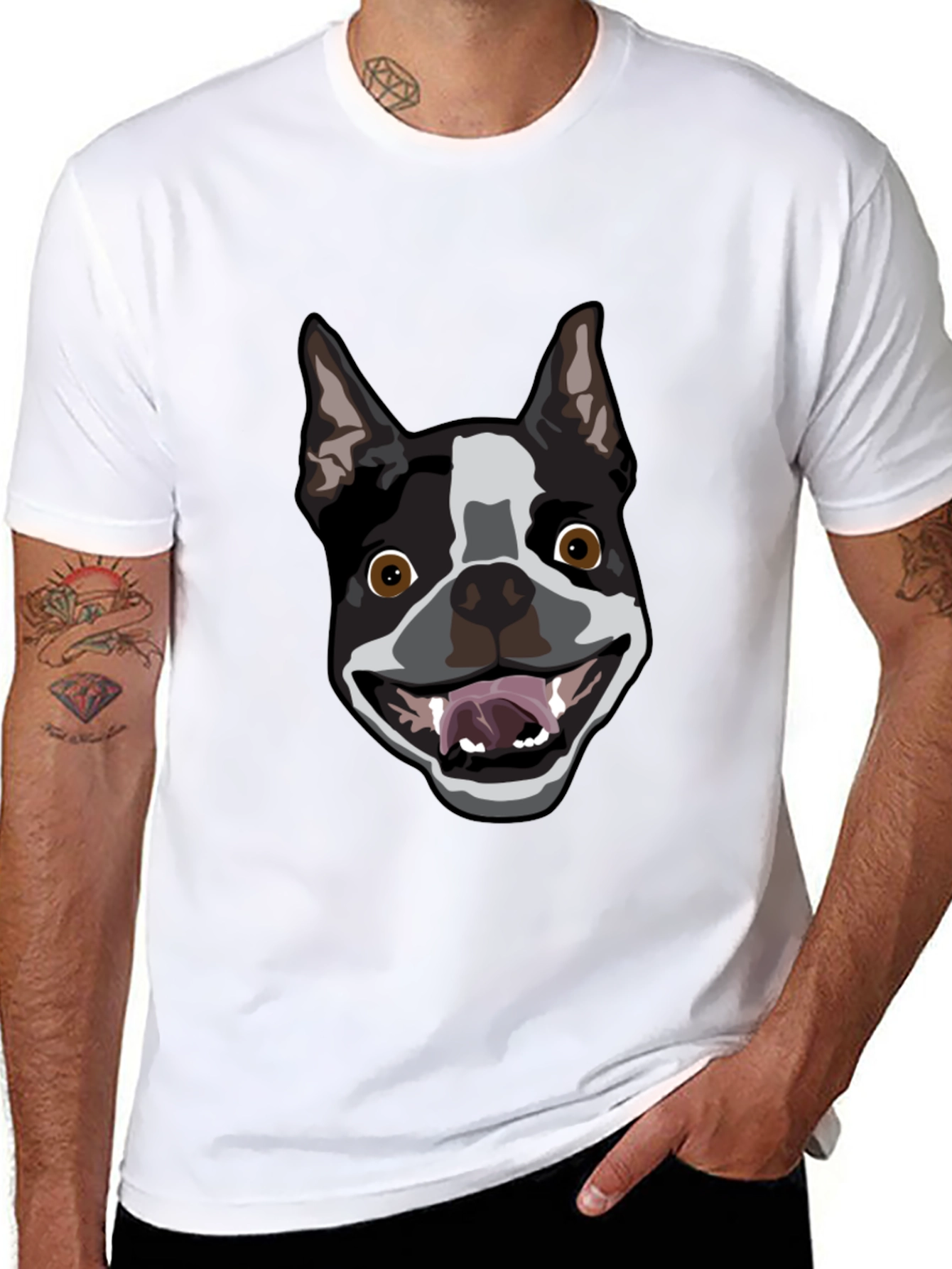 Boston Terrier Dog Graphic T-Shirt