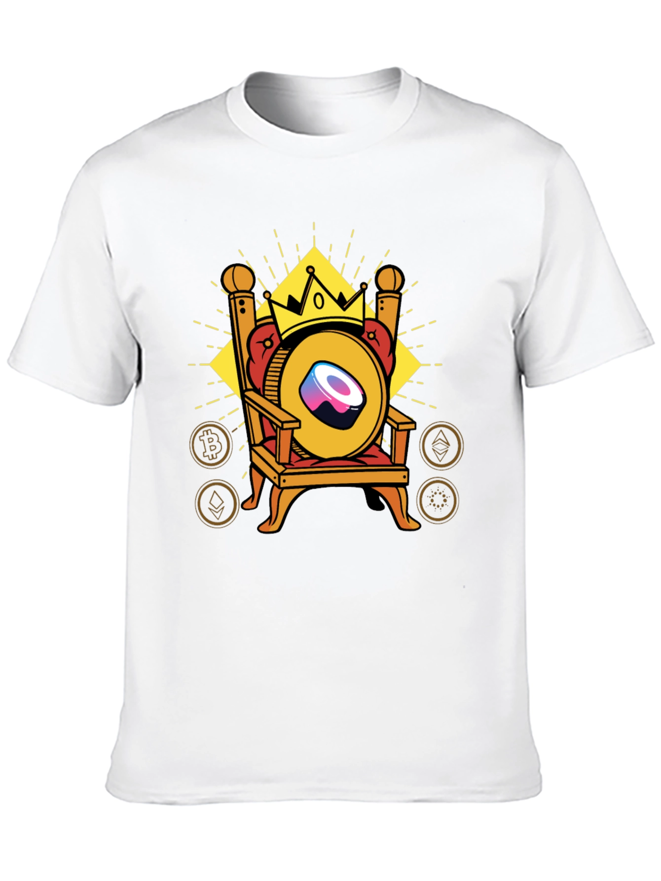 Crypto King T-Shirt - Sushi Throne Design