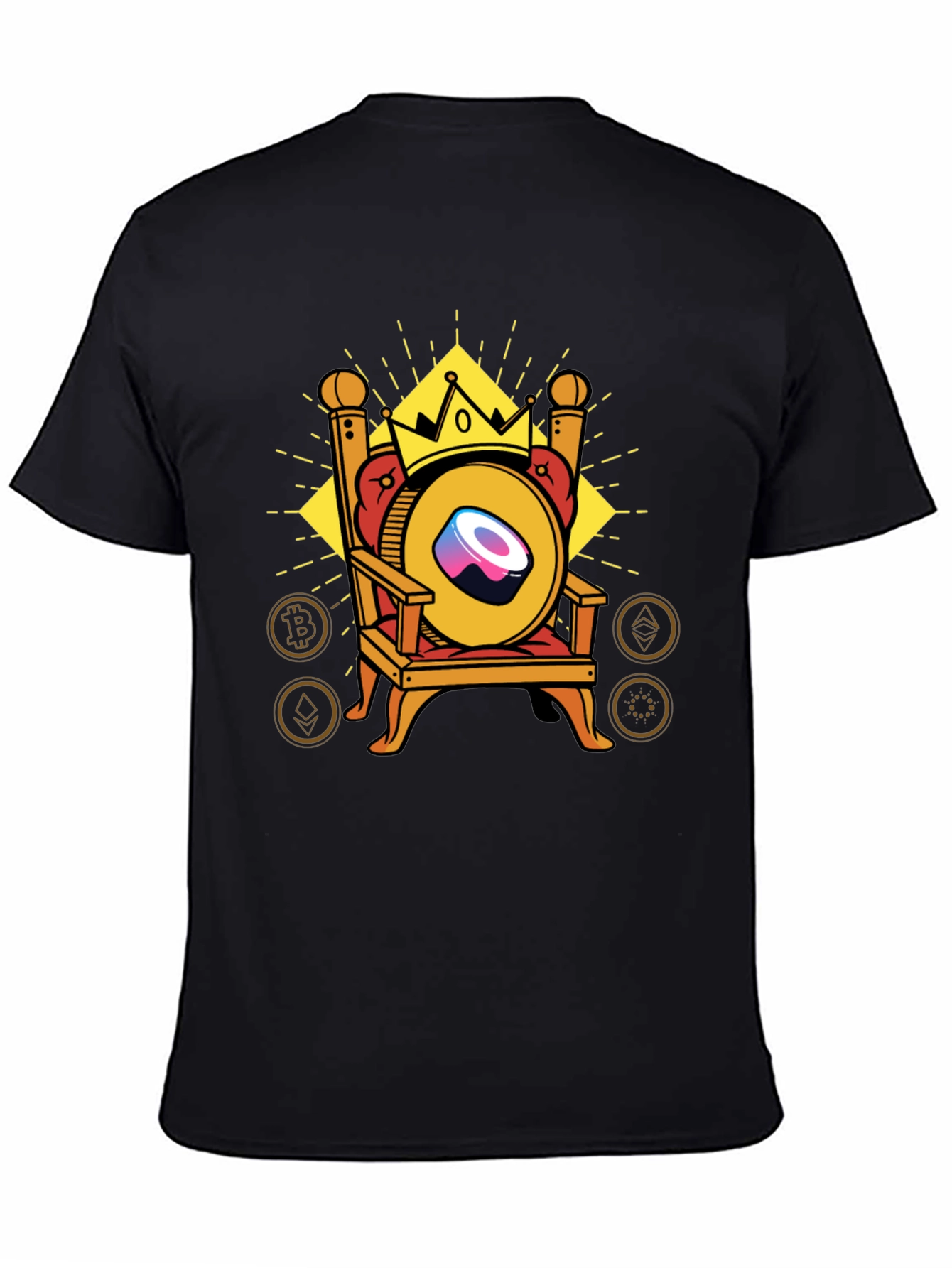 Crypto King T-Shirt - Sushi Throne Design