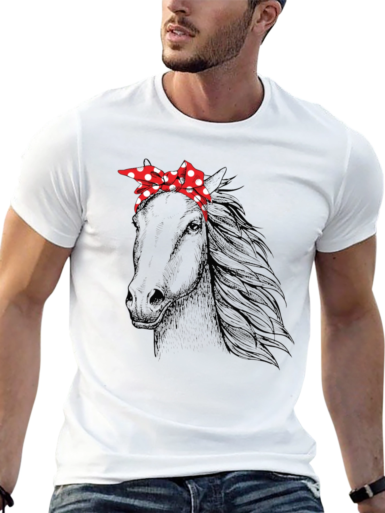 Horse with Bandana Graphic Tee