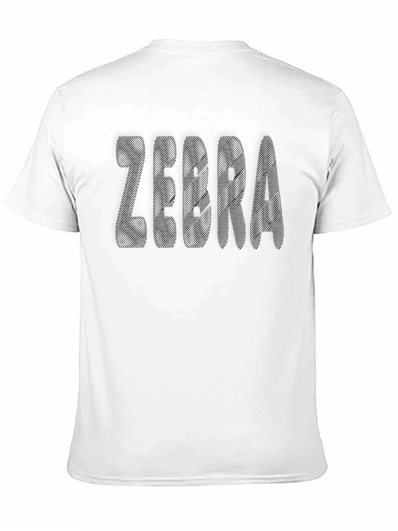 Zebra Text Black T-Shirt