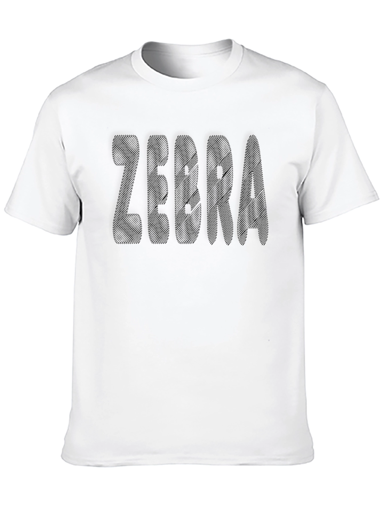 Zebra Text Black T-Shirt