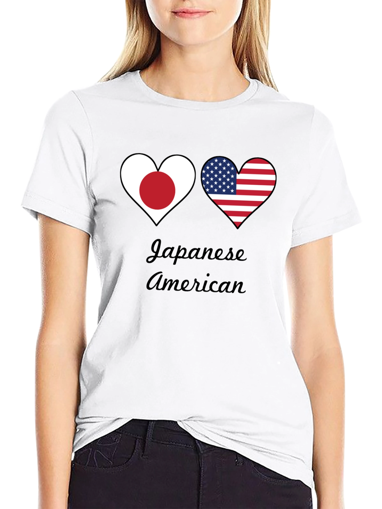 Japanese American Heart Flag T-Shirt