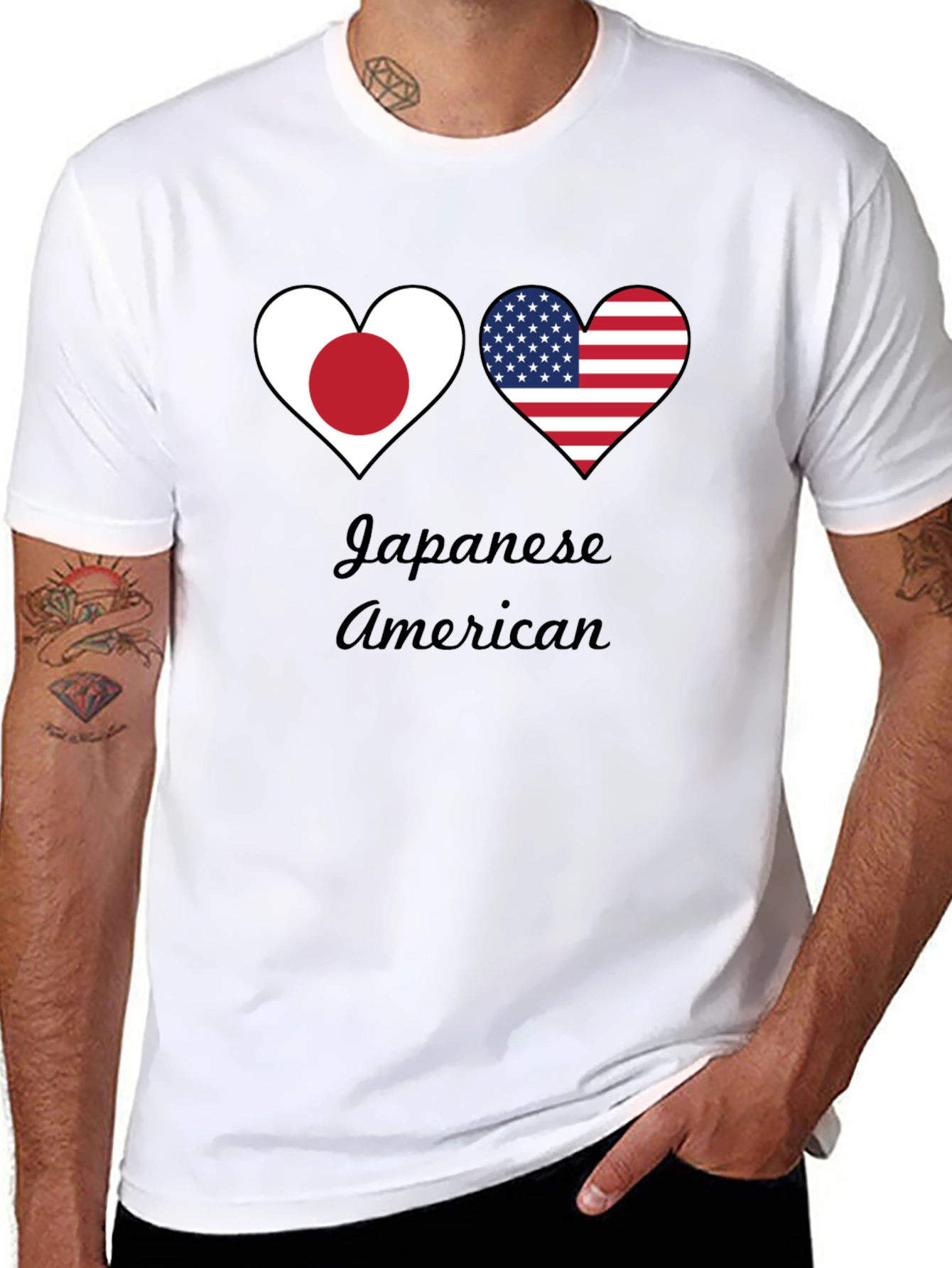 Japanese American Heart Flag T-Shirt