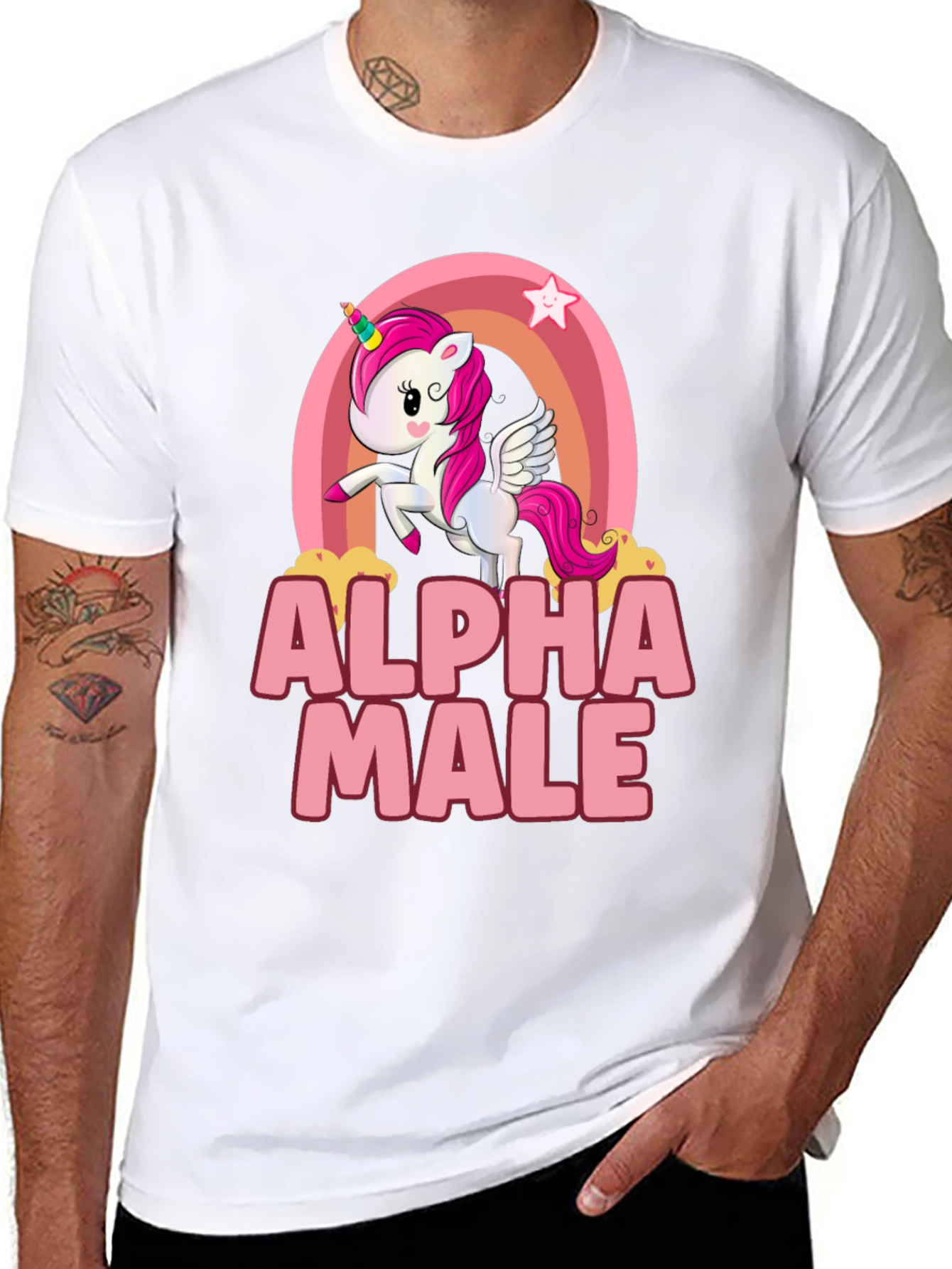 Alpha Male Unicorn Rainbow T-Shirt