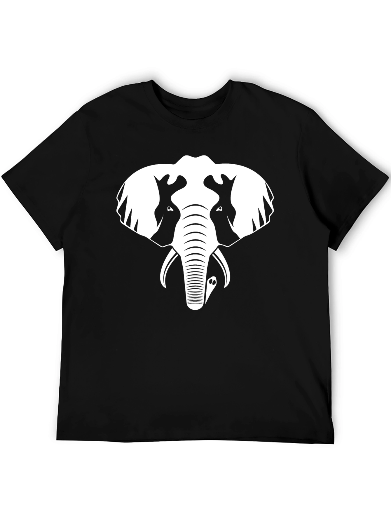 Elephant Graphic Tee - Stylish Black Cotton T-Shirt