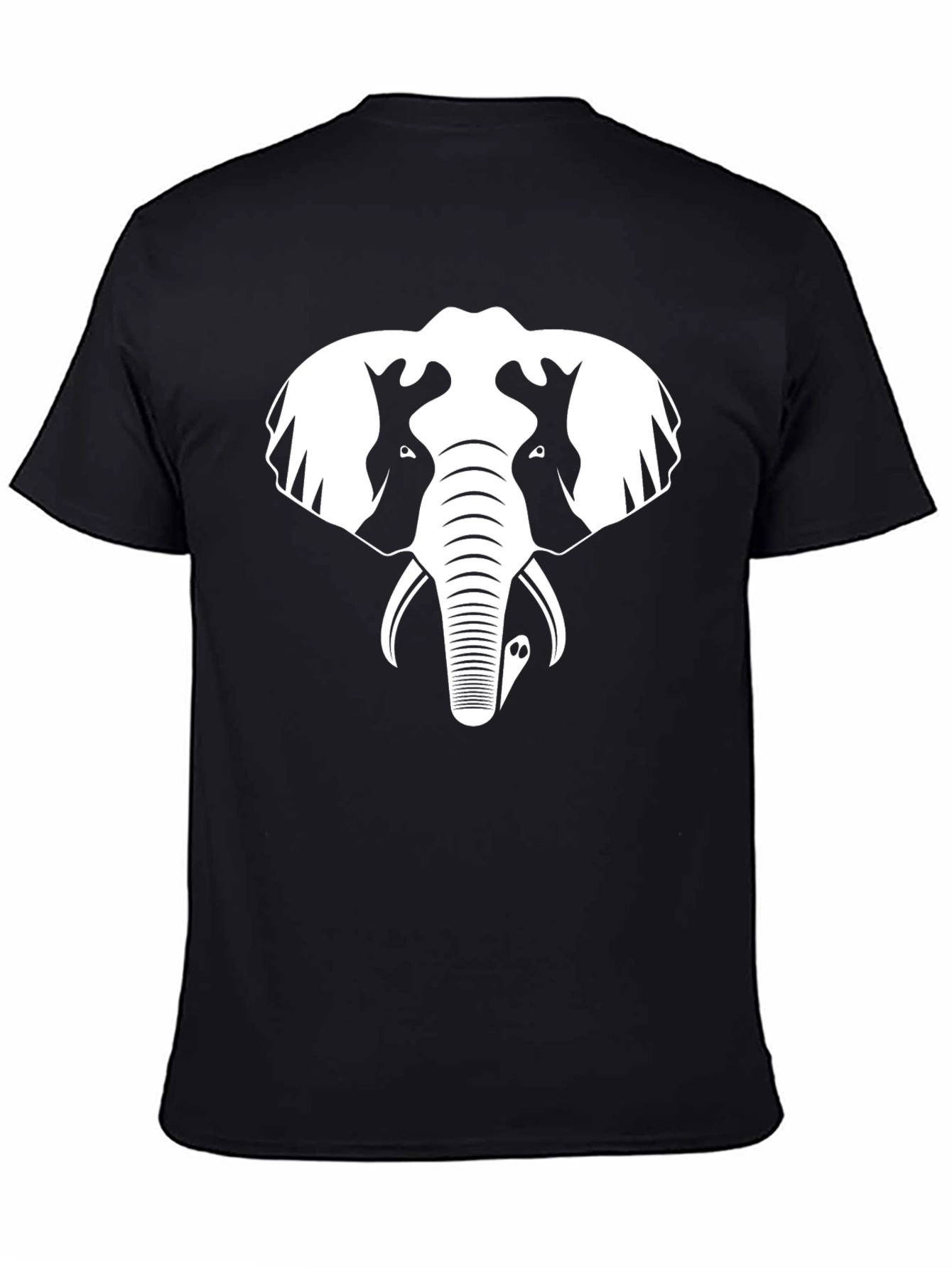 Elephant Graphic Tee - Stylish Black Cotton T-Shirt