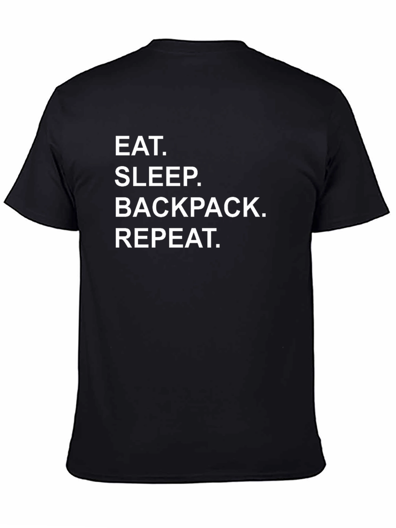 Eat Sleep Backpack Repeat Black T-Shirt