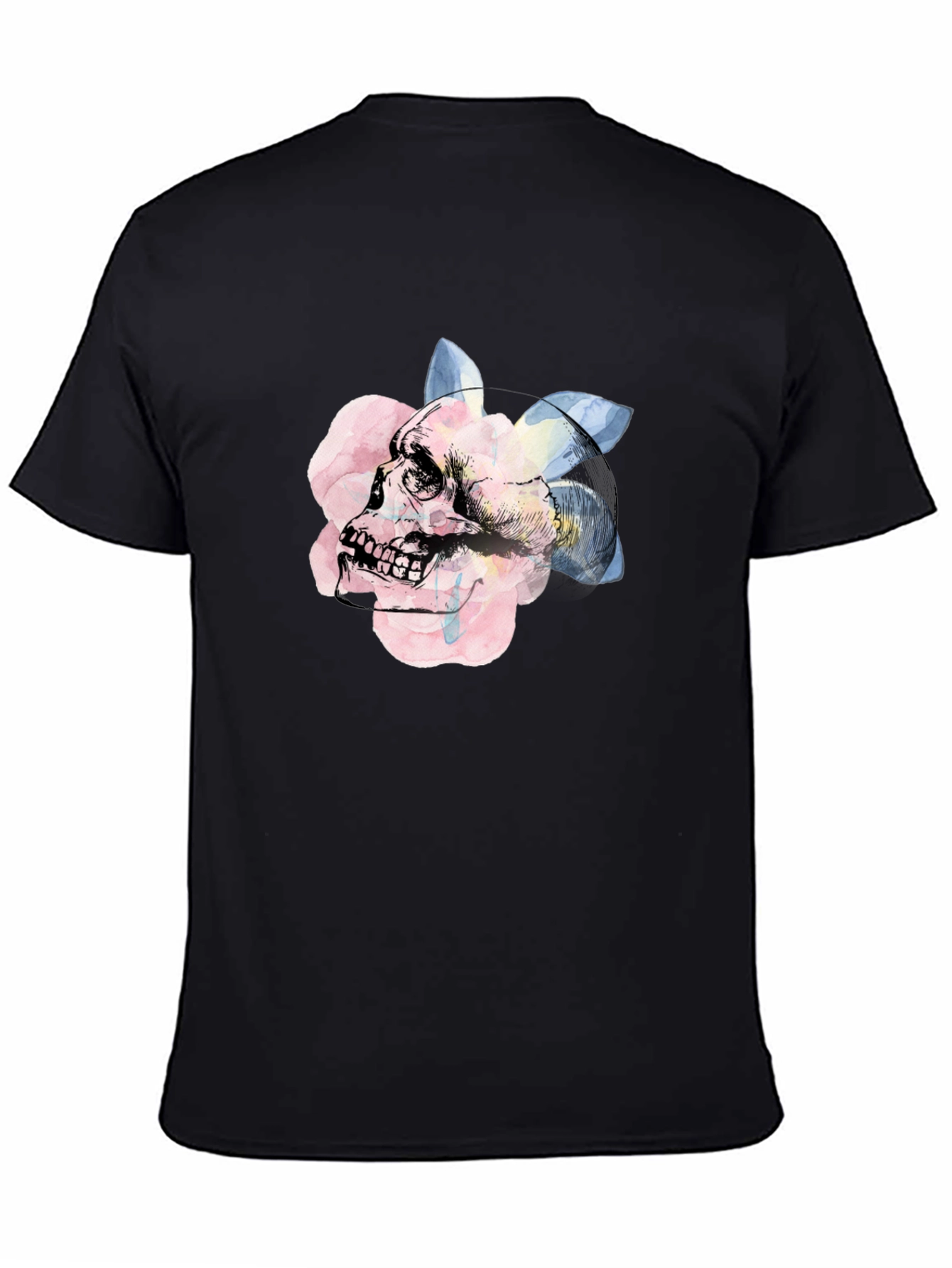 Skull & Rose Graphic Tee - Unique Artistic Design