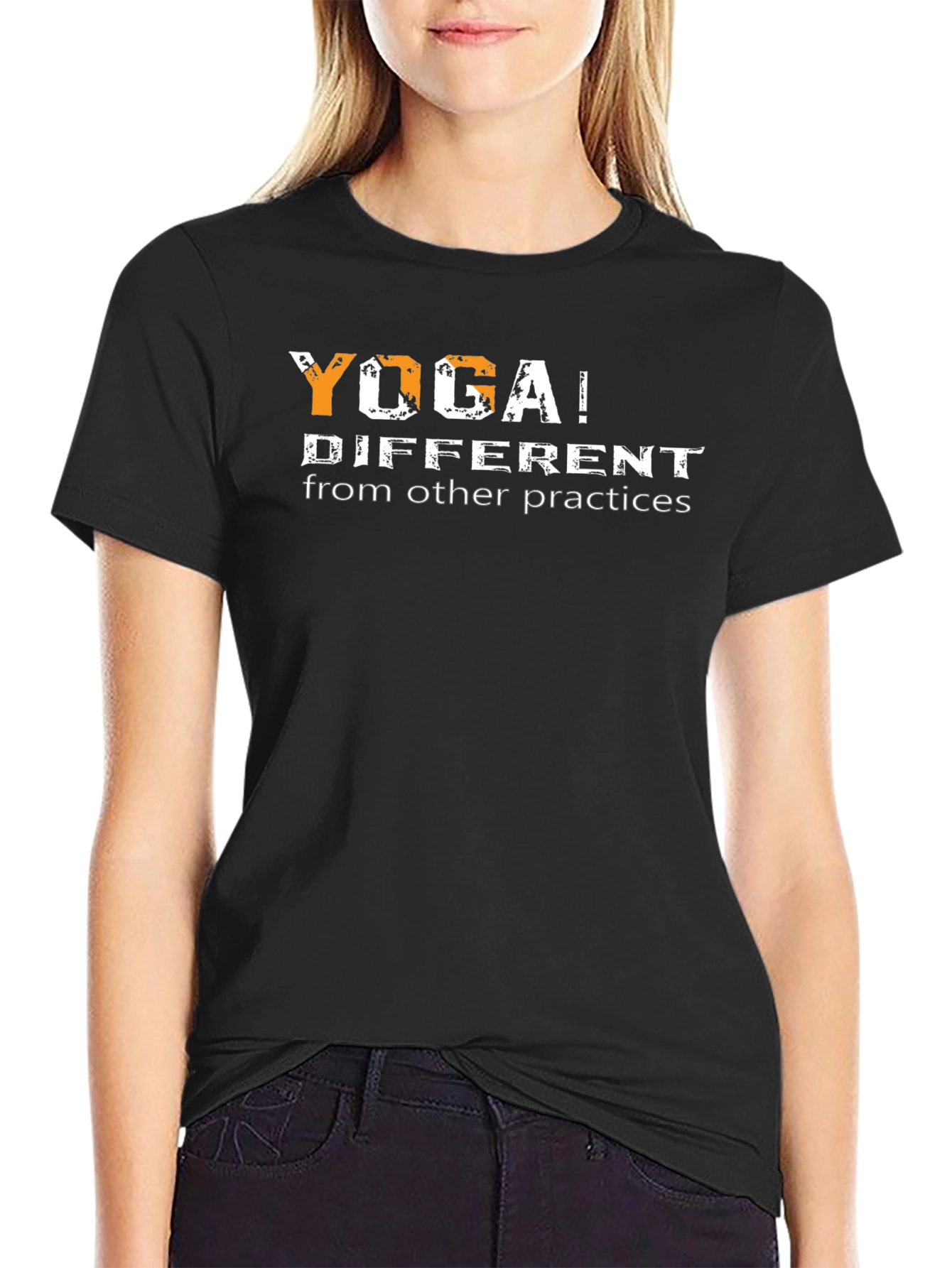 Yoga Different Practices Black Graphic T-Shirt