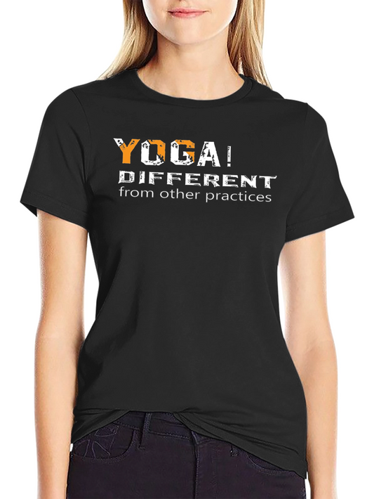 Yoga Different Practices Black Graphic T-Shirt