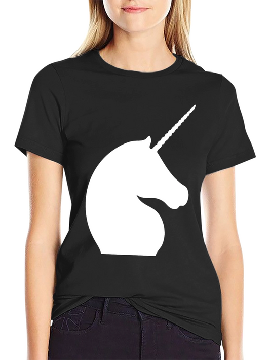 Unicorn Graphic Tee - Black Cotton T-Shirt