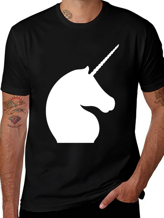 Unicorn Graphic Tee - Black Cotton T-Shirt
