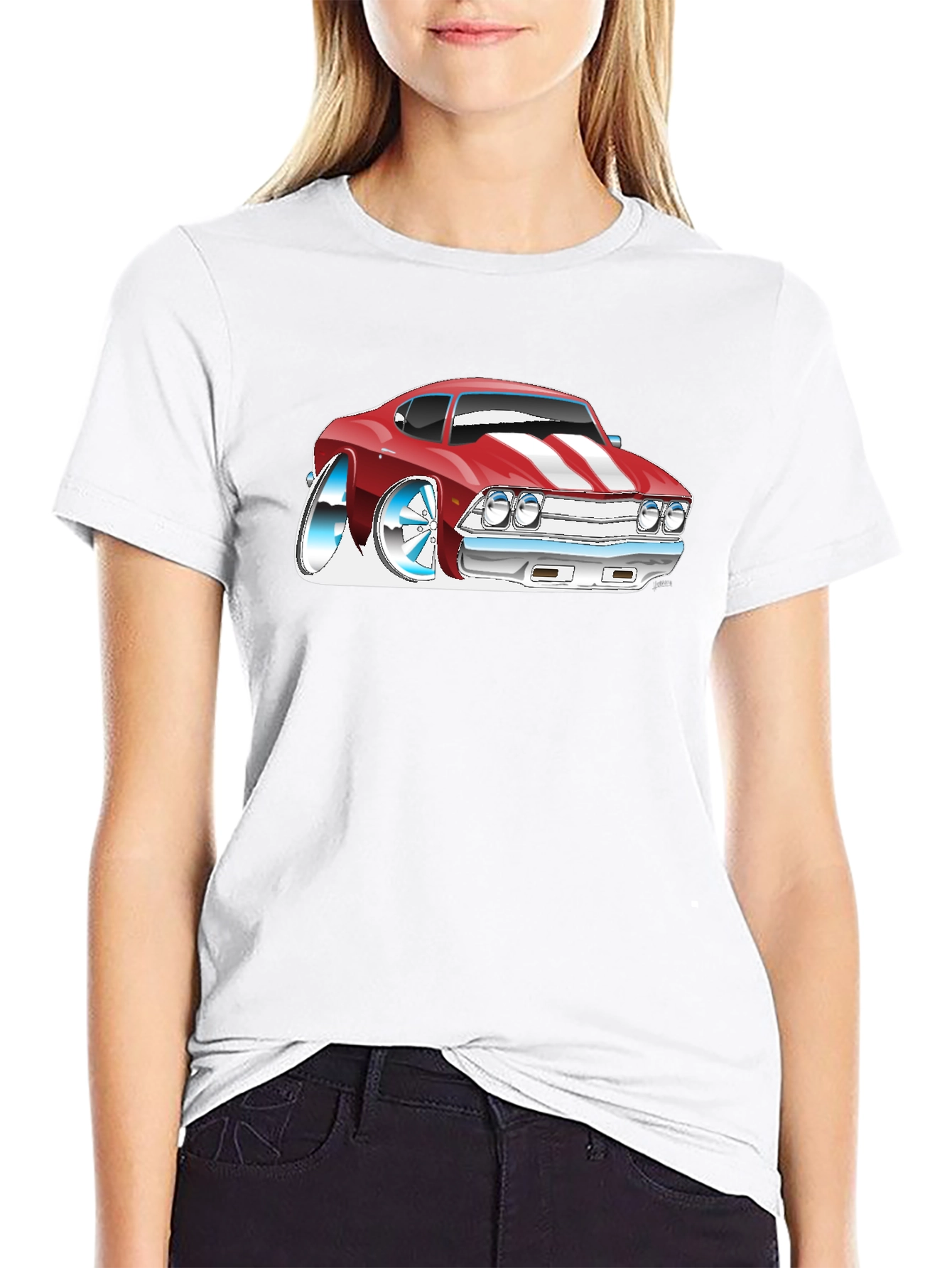 Classic Car Graphic T-Shirt - Black
